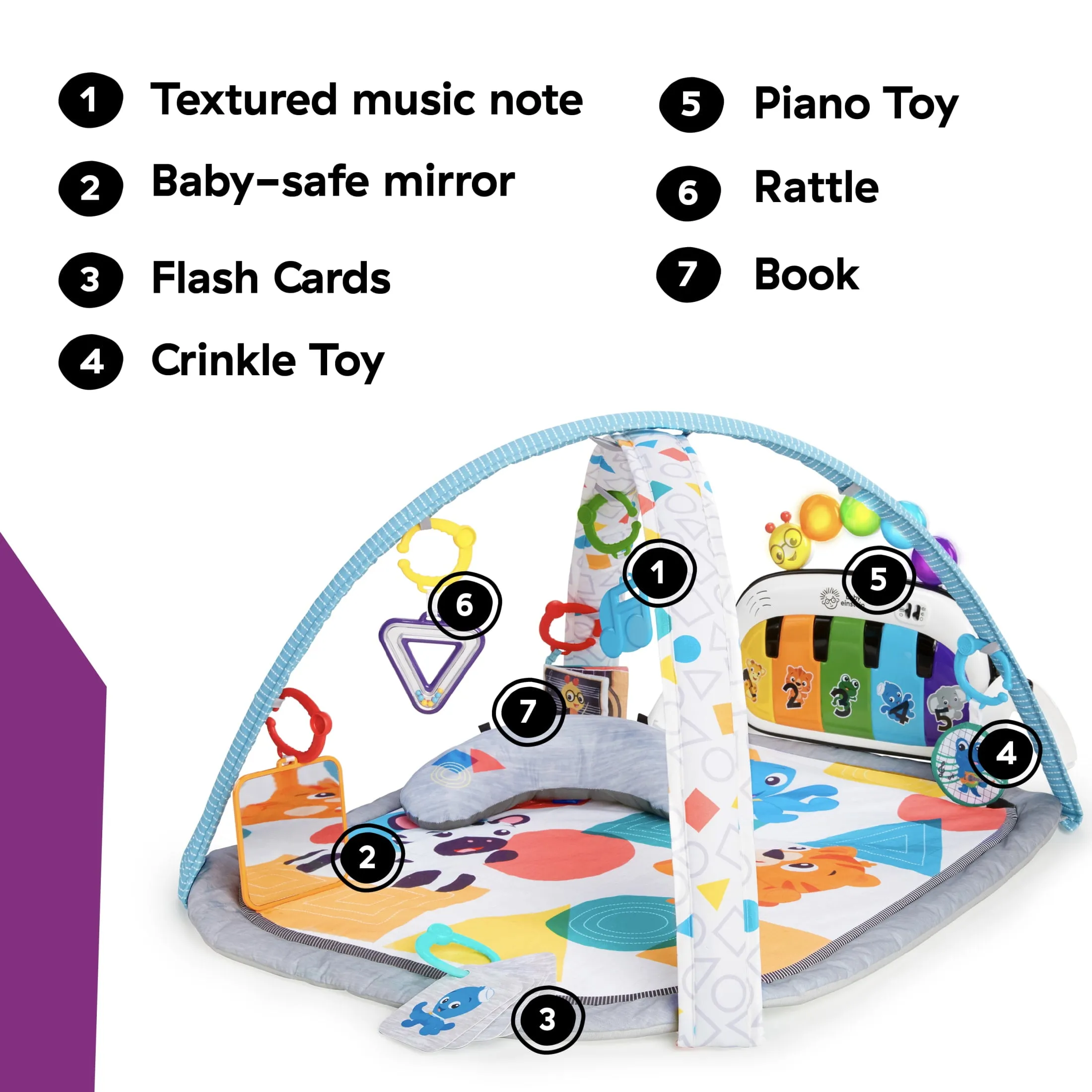 4-in-1 Infant Activity Gym with Piano - Image 2