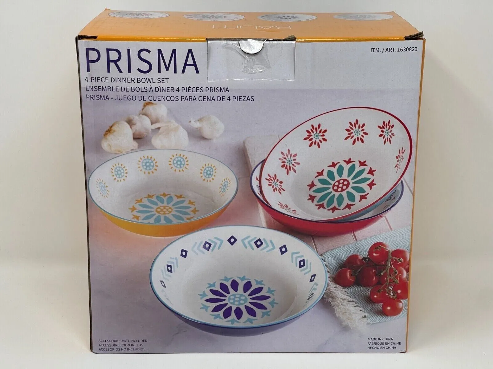 4 Pc Dinner Bowl Set - Multicolor - Image 2