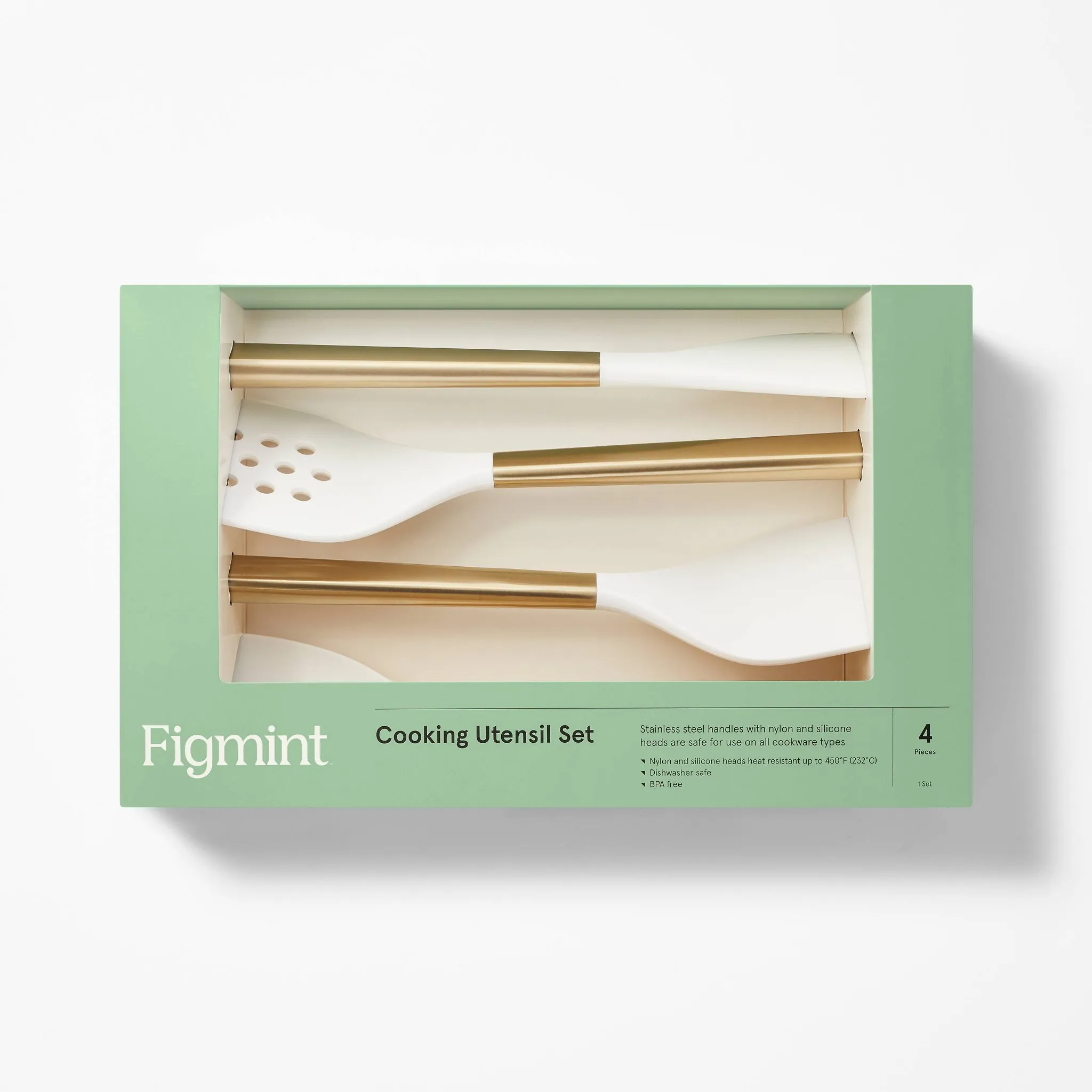 4-Piece Kitchen Utensil Set - Stainless Steel and Nylon - Image 3