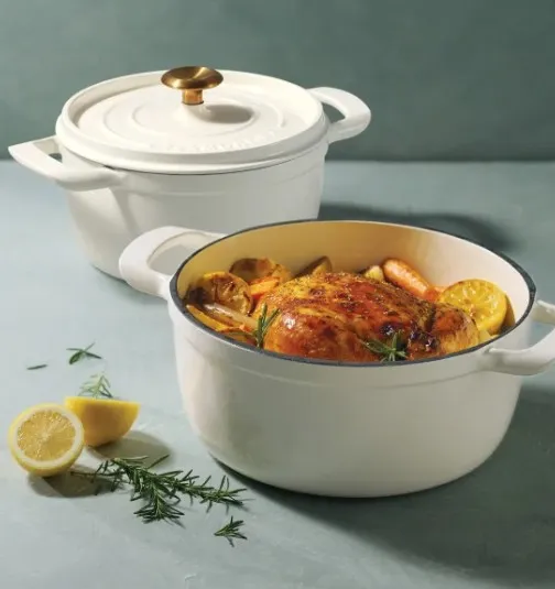 4-quart & 6-quart Enameled Cast Iron Round Dutch Oven, 2-pack - Image 3