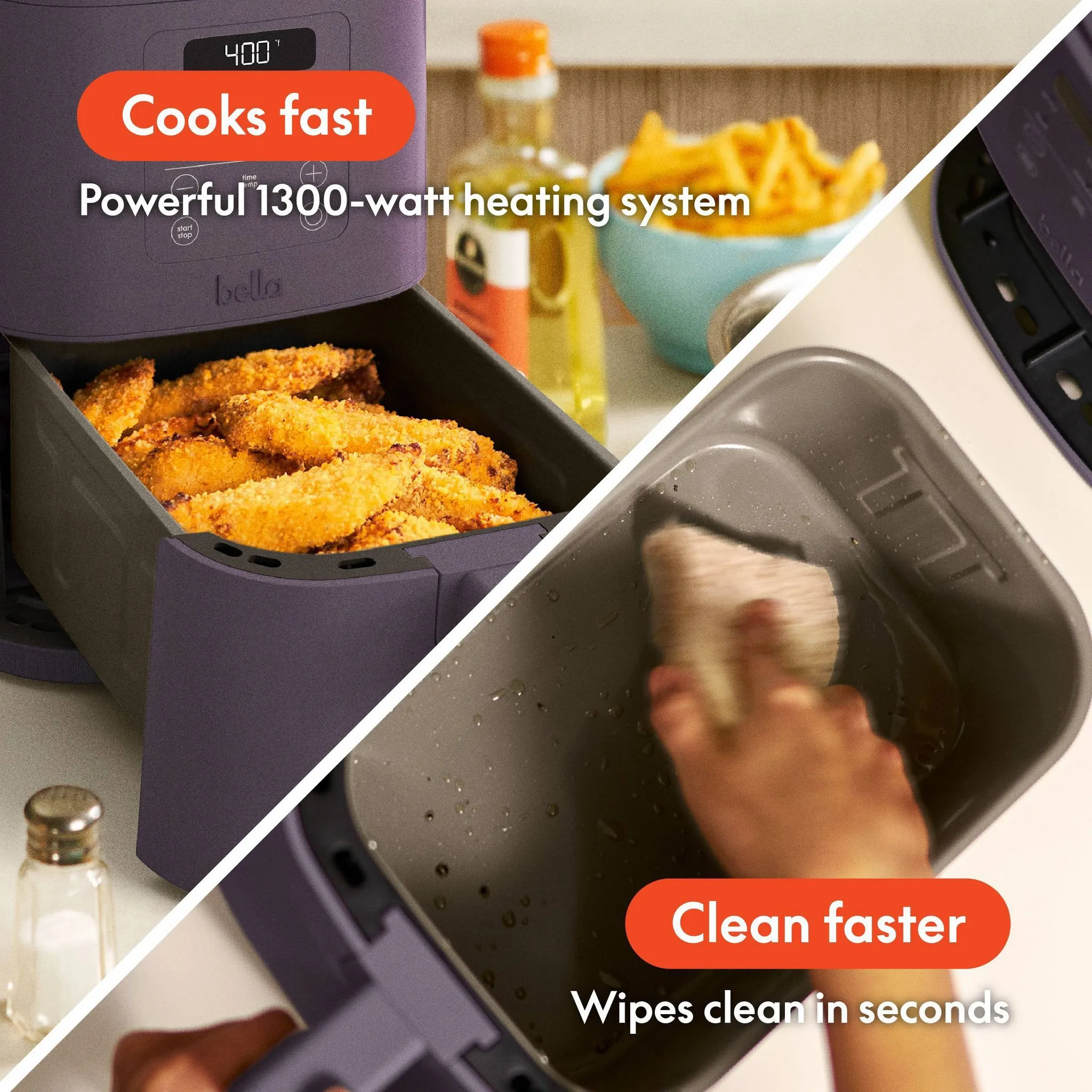 4 Quart Slim Air Fryer - Plum - Image 2