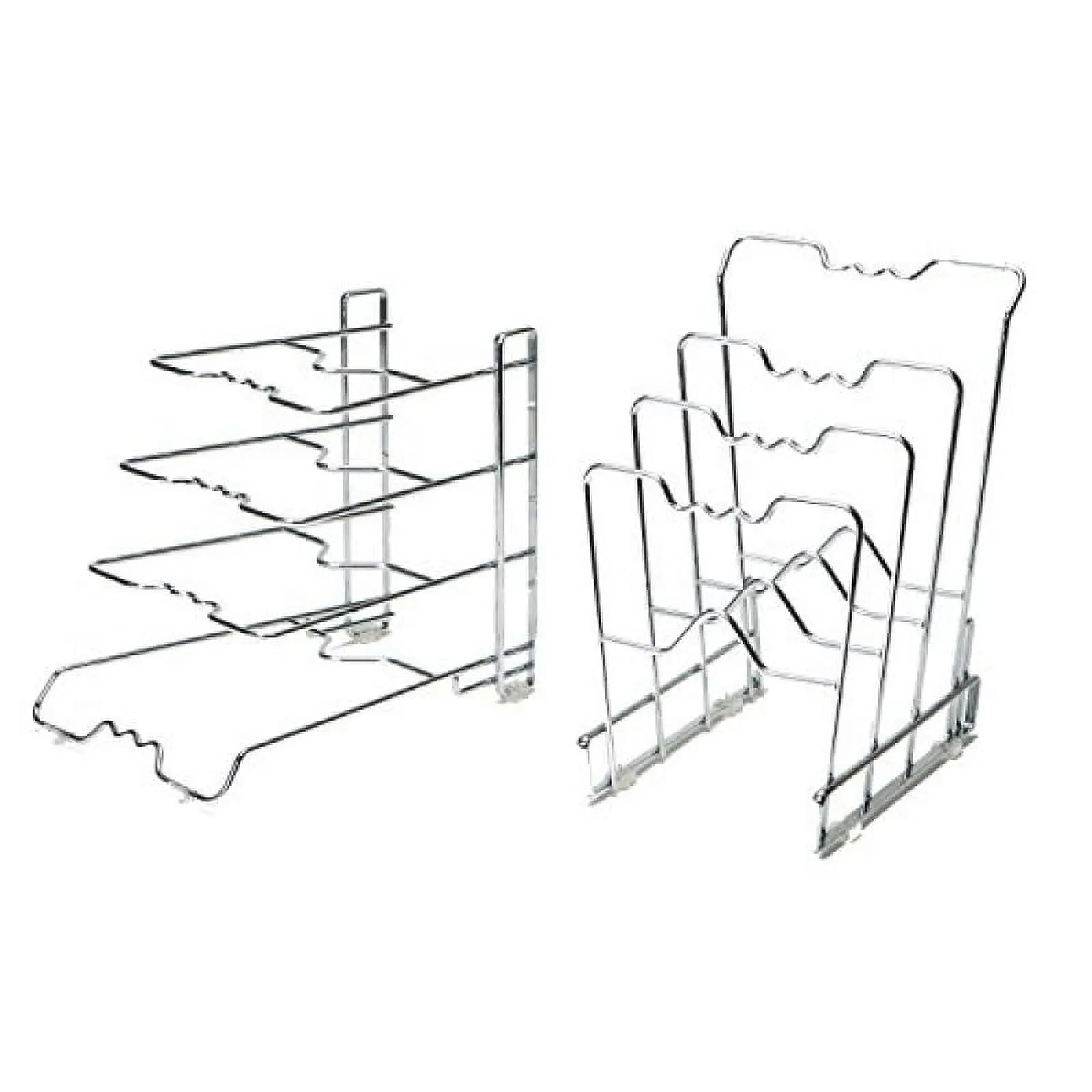 4-Tier Pan Organizer Rack - Chrome