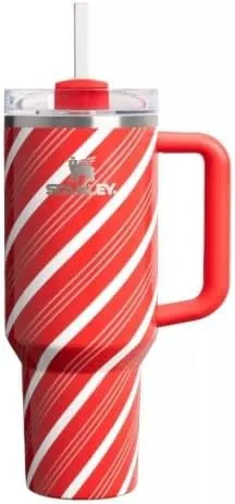 40 oz Stainless Steel H2.0 FlowState Quencher Tumbler - Candy Cane Twist - Image 4