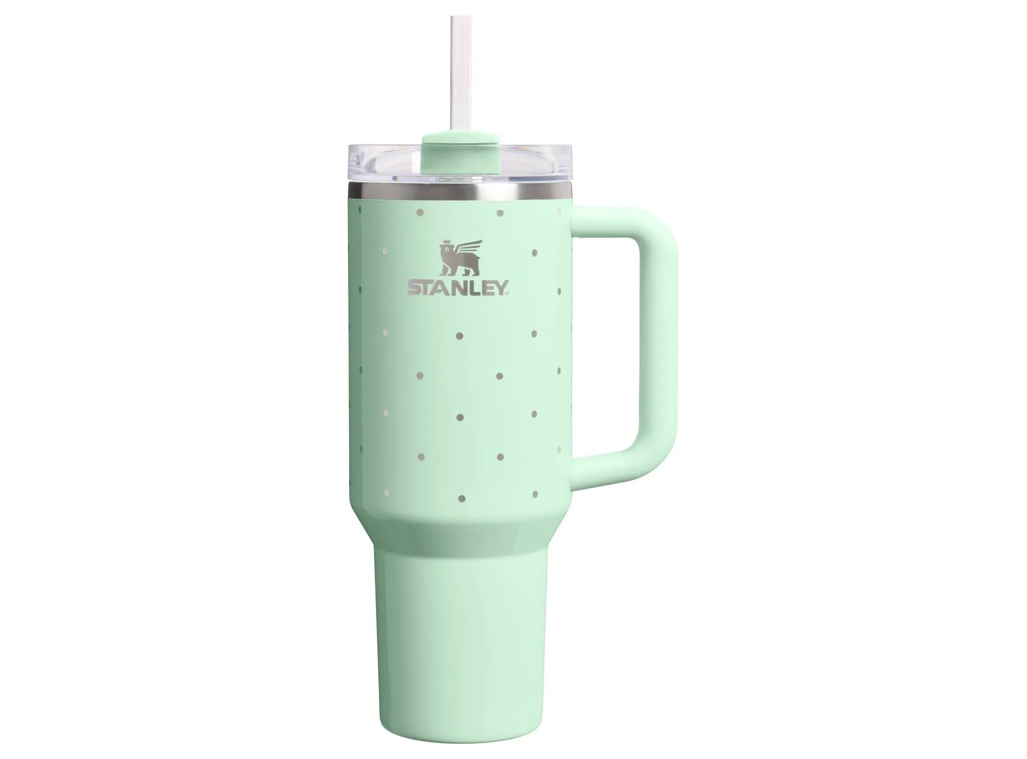40 oz Stainless Steel Quencher Tumbler - Peppermint Polka Dot