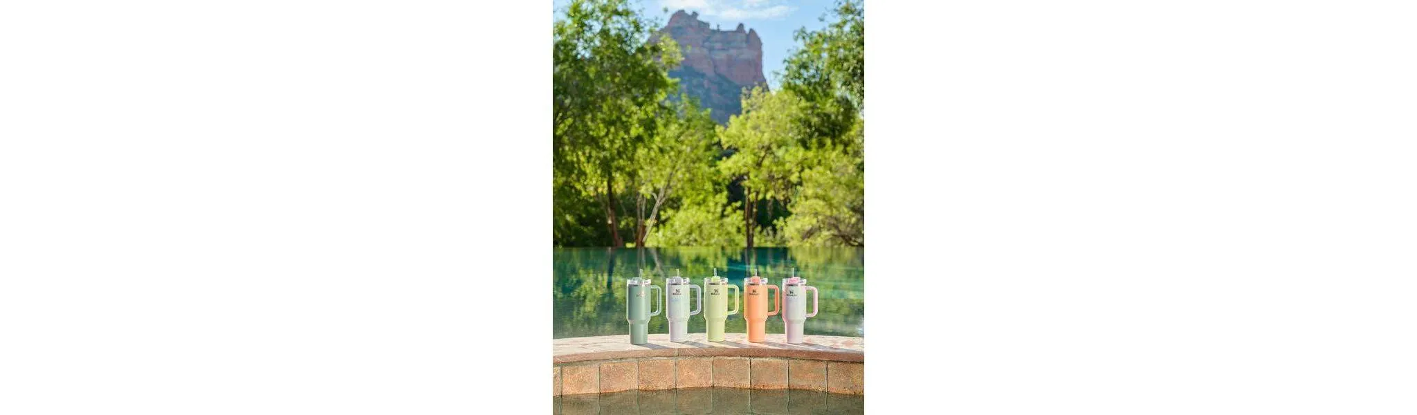 40 oz Stainless Steel Quencher Tumbler - Watercolor - Image 5