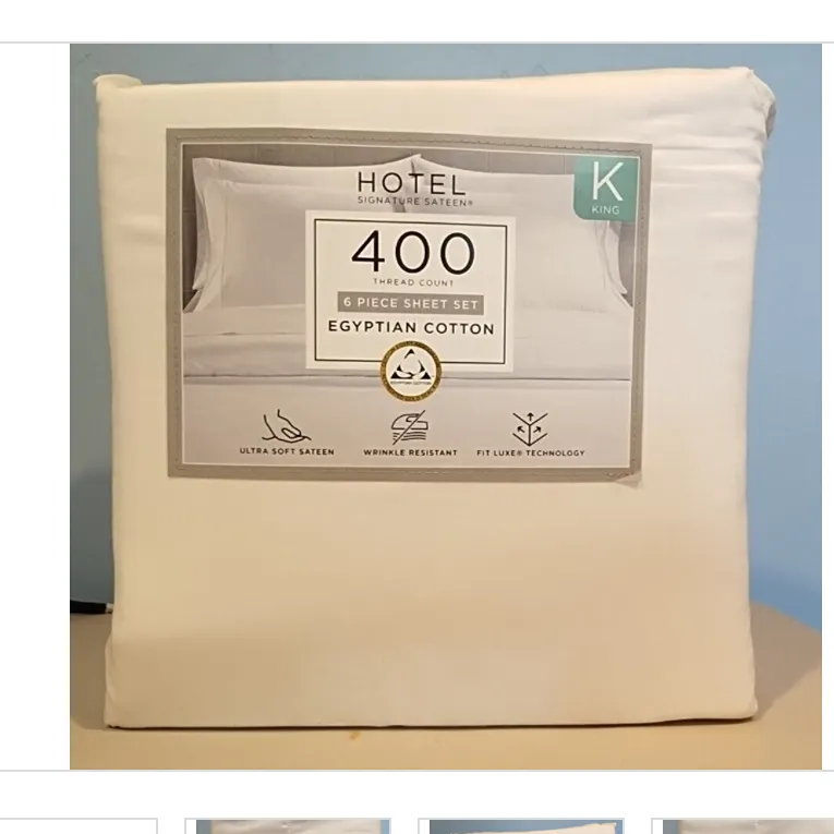 400 TC Egyptian Cotton 6-Piece Sheet Set - King Size - White