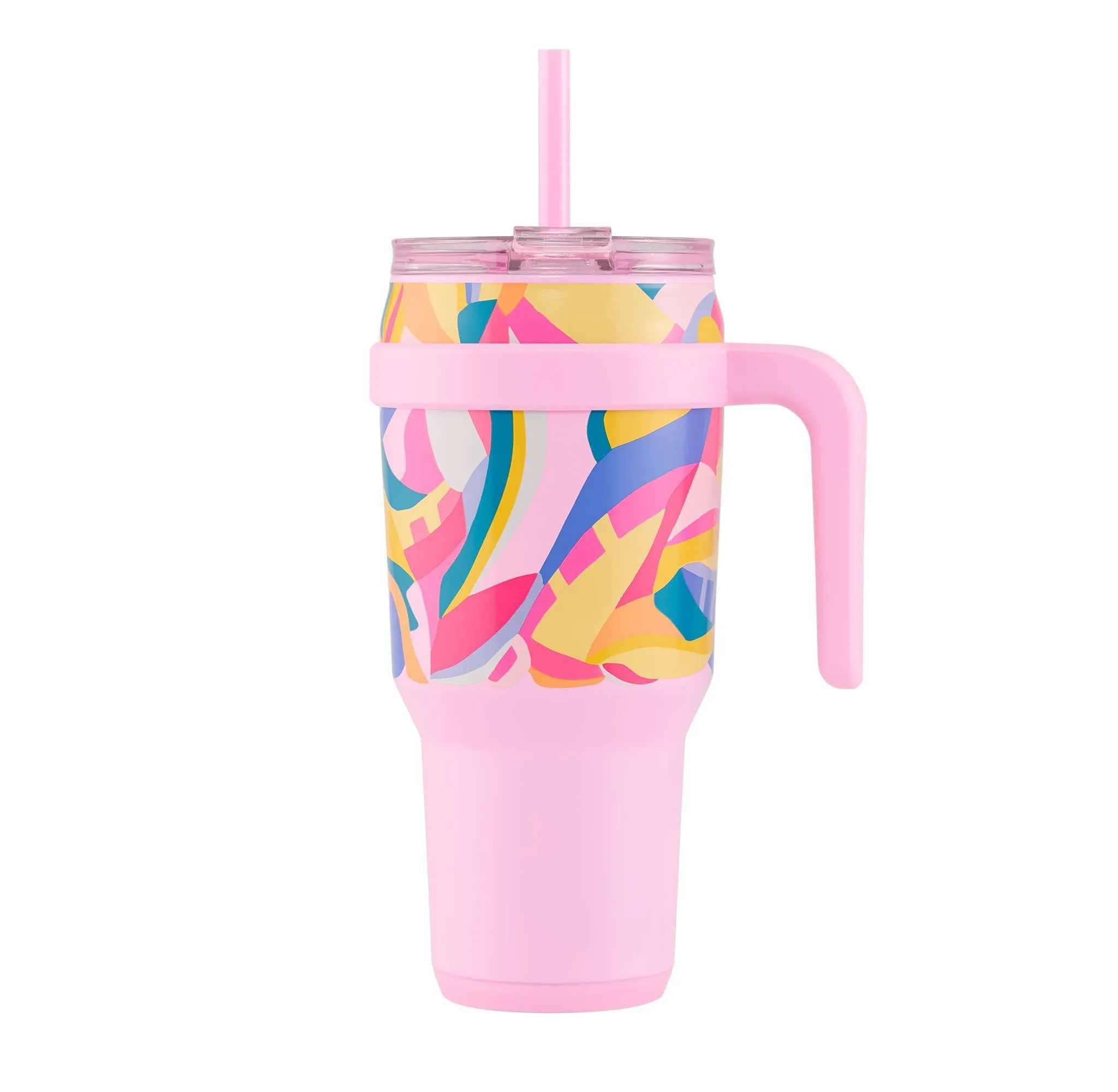 40oz Cold1 Vacuum Insulated Stainless Steel Straw Tumbler Mug - Paradise Pink