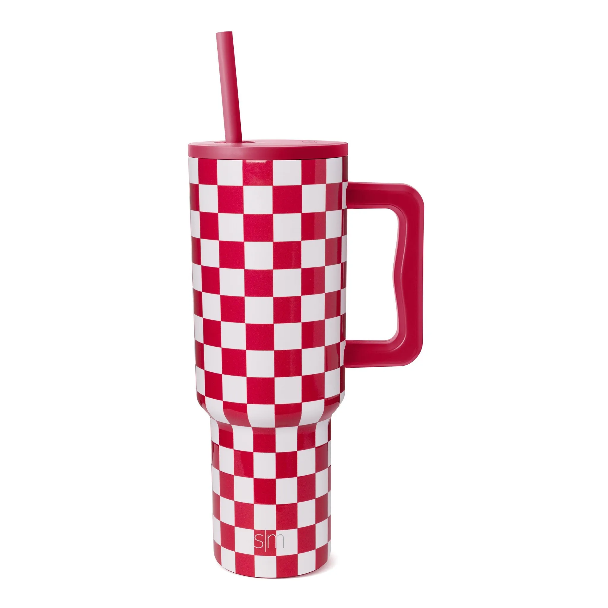 40oz Trek Checkmate Straw Tumbler - Red/White