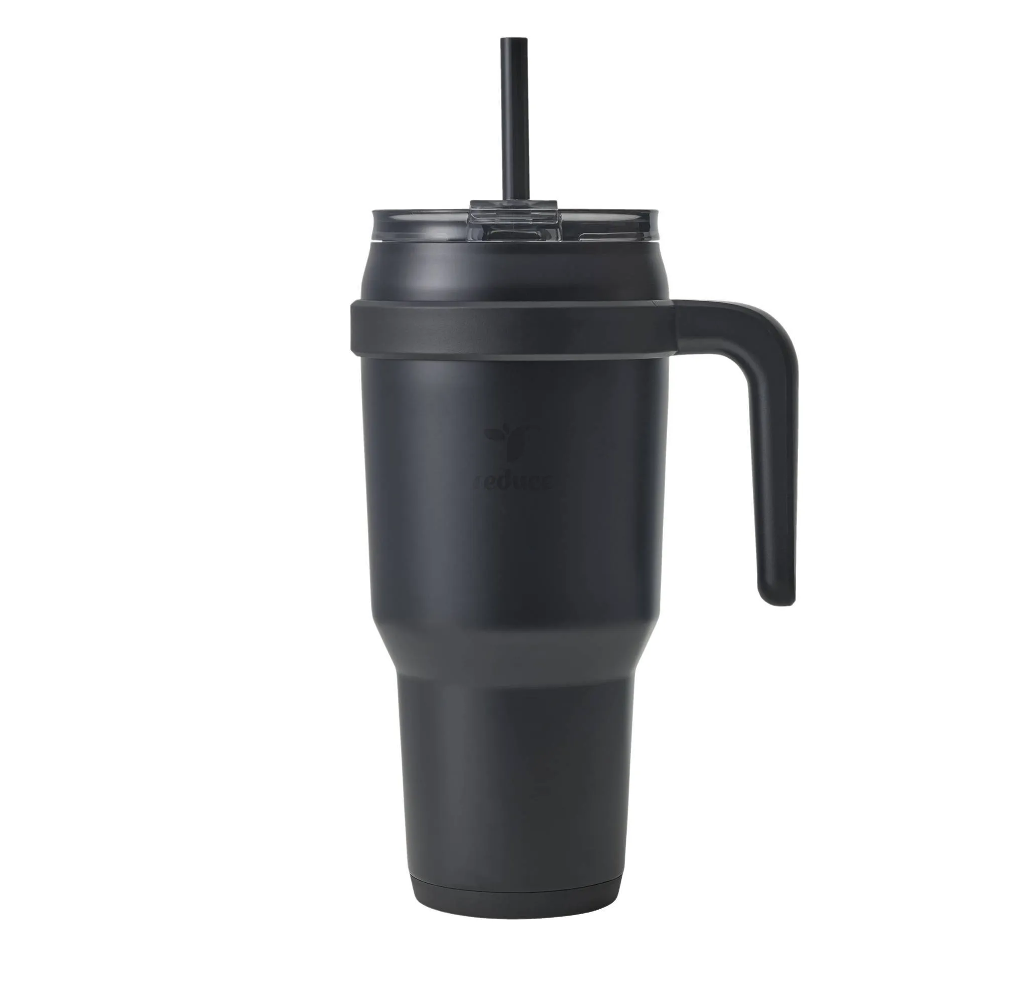 40oz Vacuum Insulated Stainless Steel Straw Tumbler - Black - Image 3