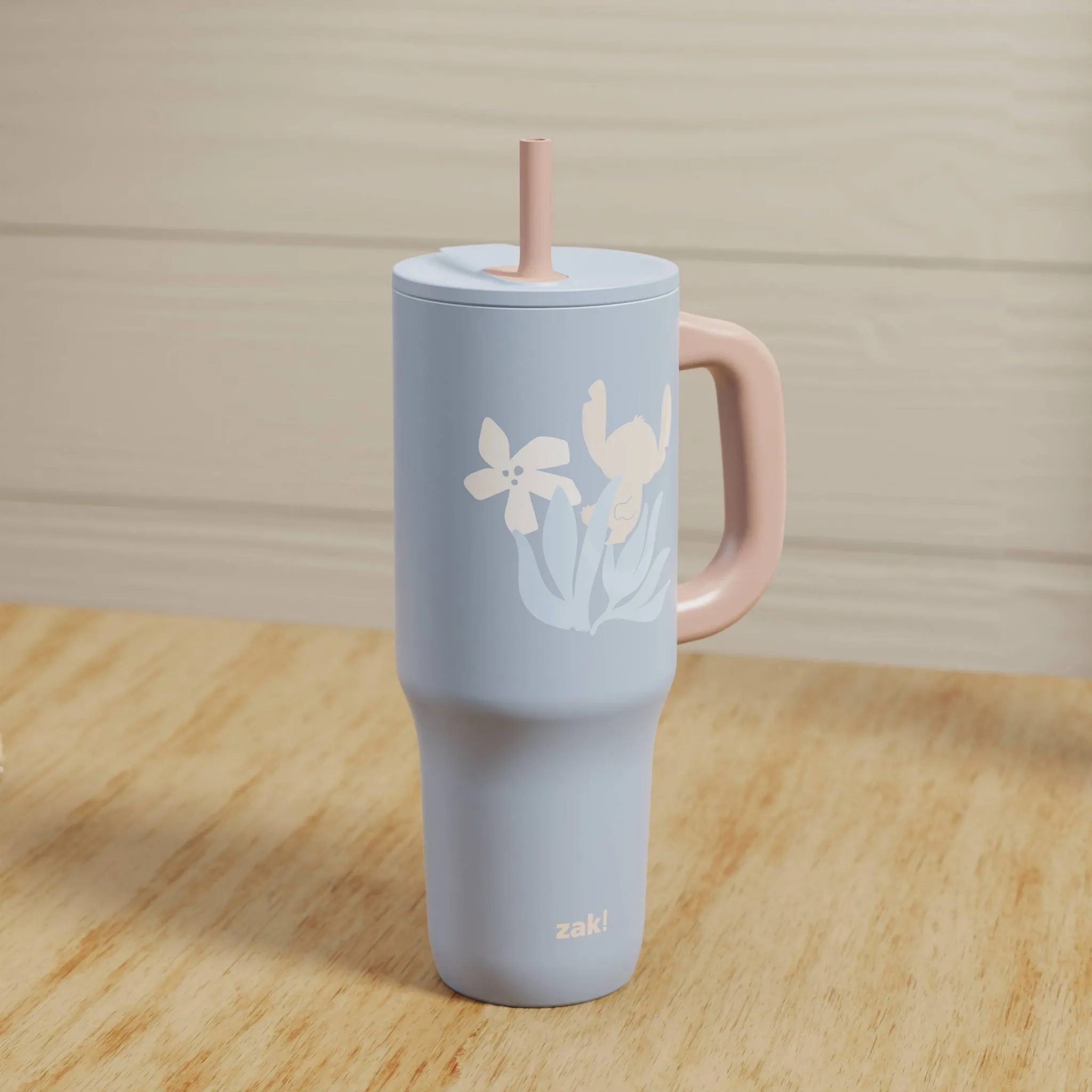 40oz Vacuum Insulated Tumbler with Silicone Straw - Blue - Image 3