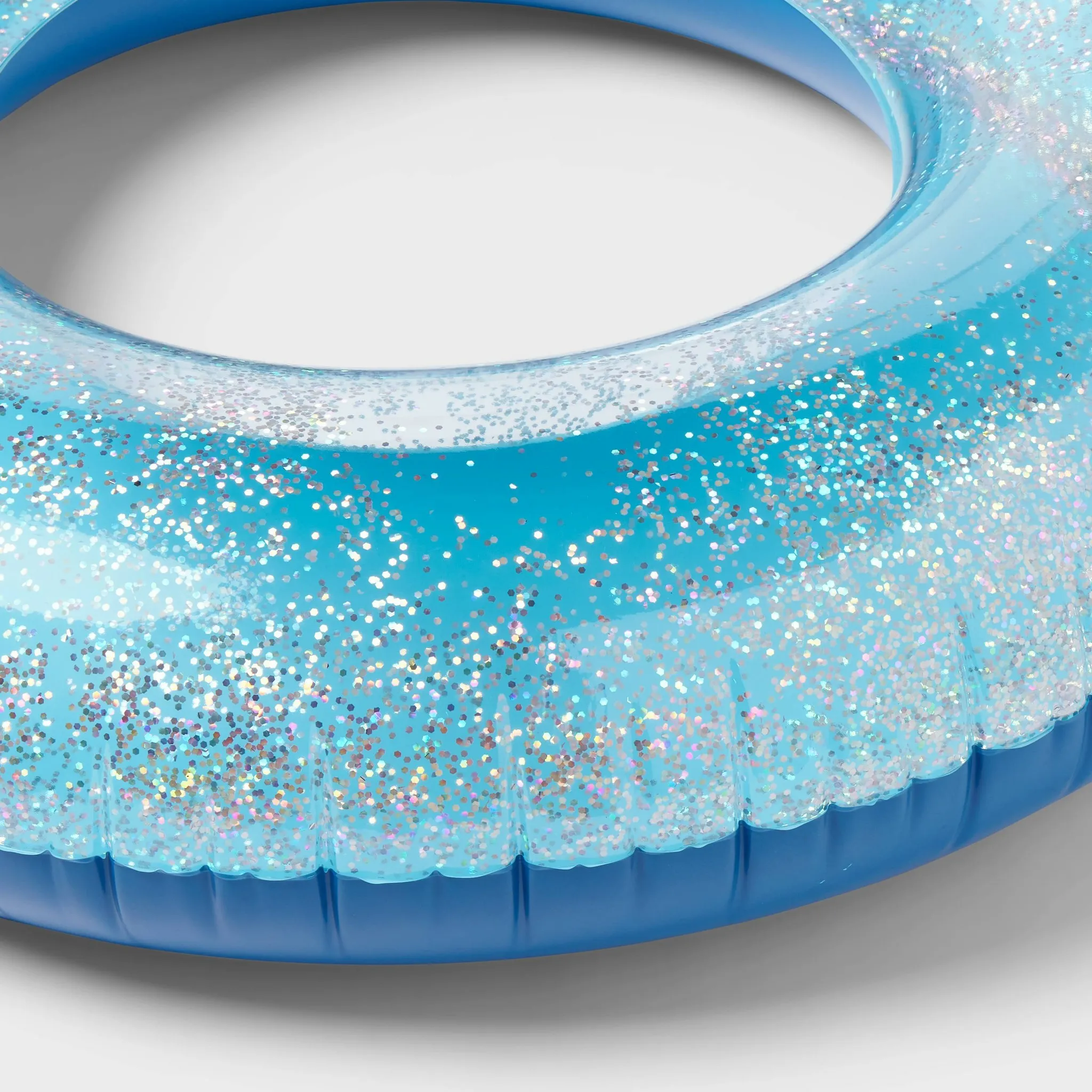 42" Glitter Ring Tube - Light Blue - Image 7