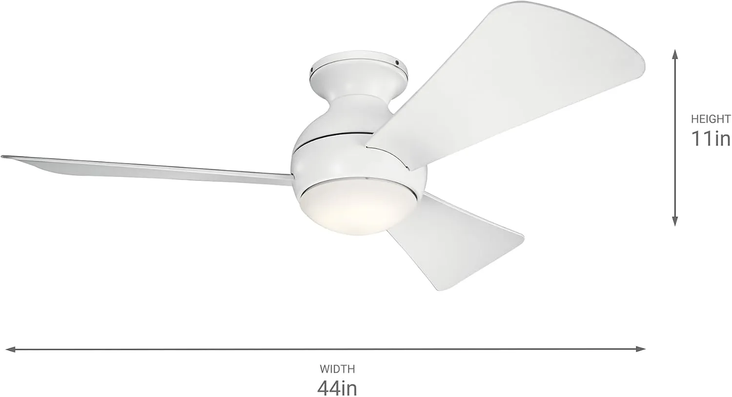 44 Inch Ceiling Fan - Matte White - Image 2