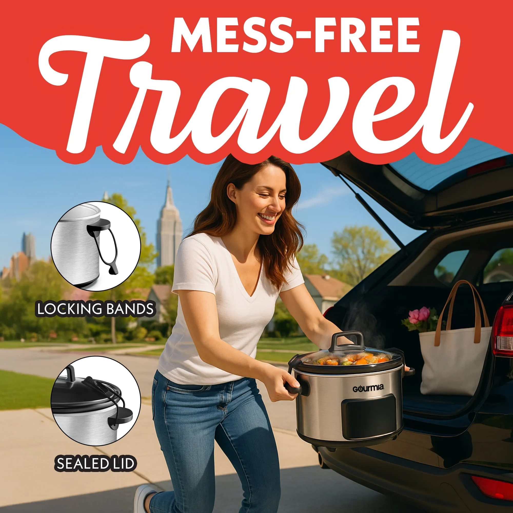4.5 Quart Programmable Slow Cooker - Peach - Image 4