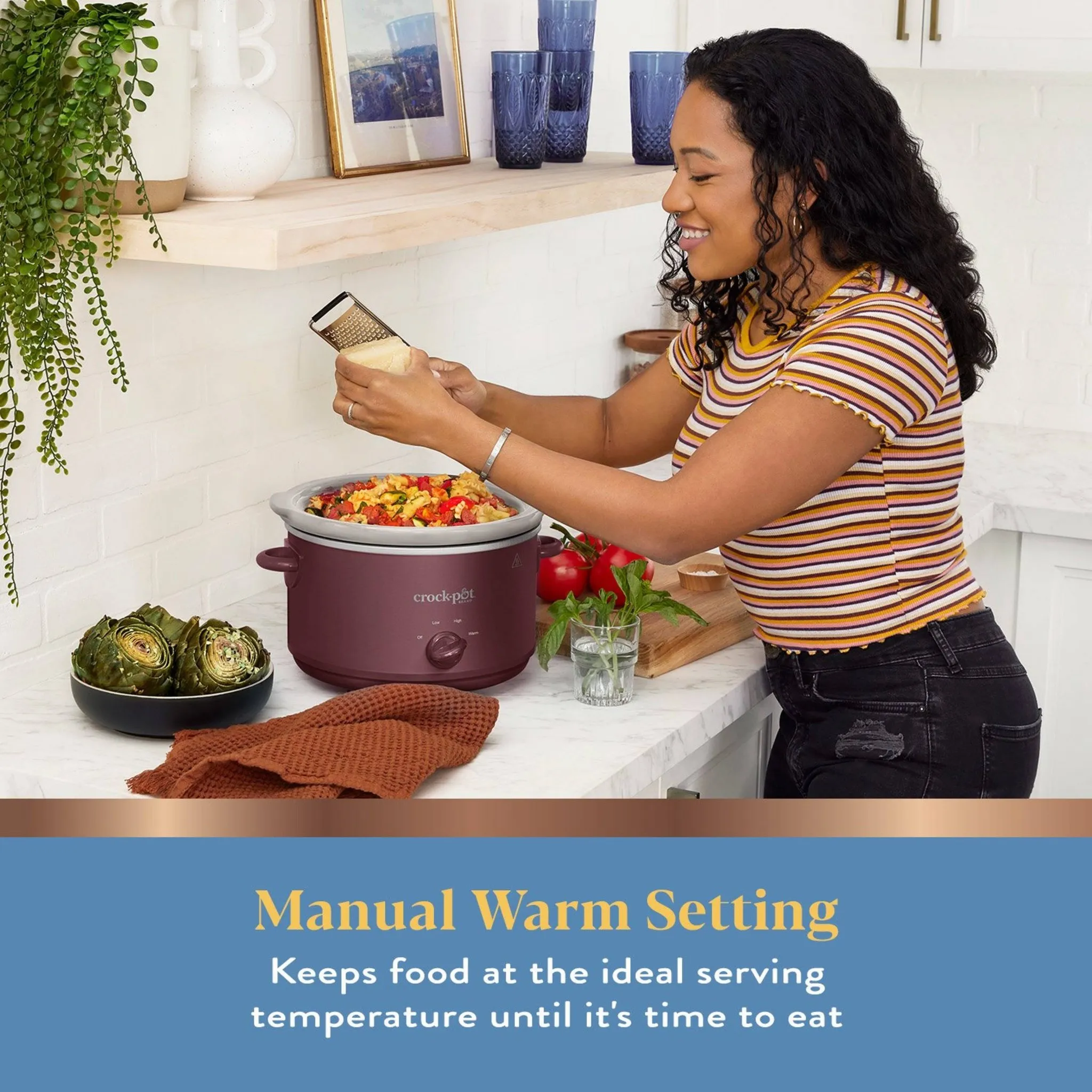 4.5qt Manual Slow Cooker - Red - Image 5