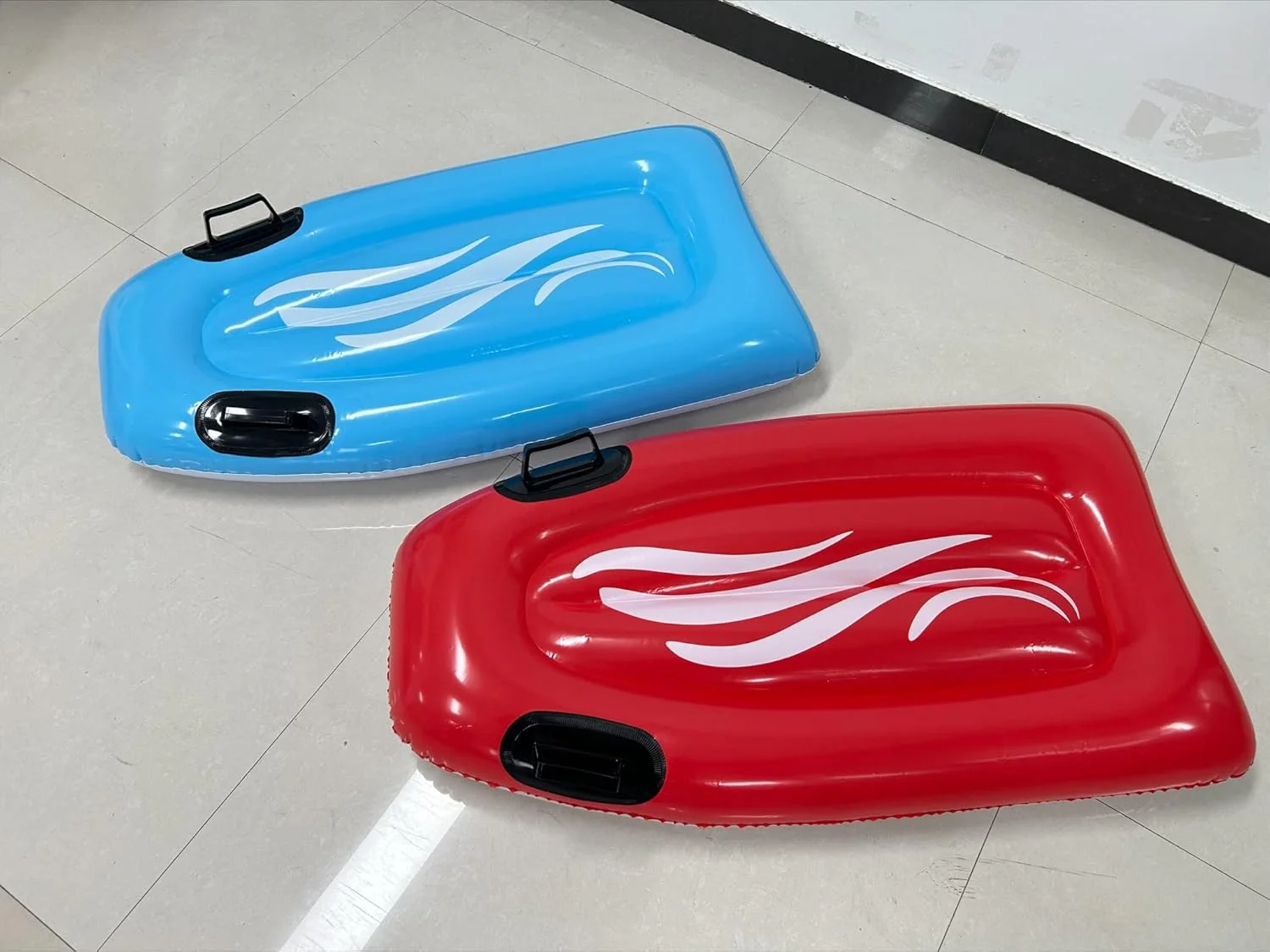 2 Pack Inflatable Body Boards With Handles – Perfect for Beach, Pool & Backyard Water Slides - Image 7