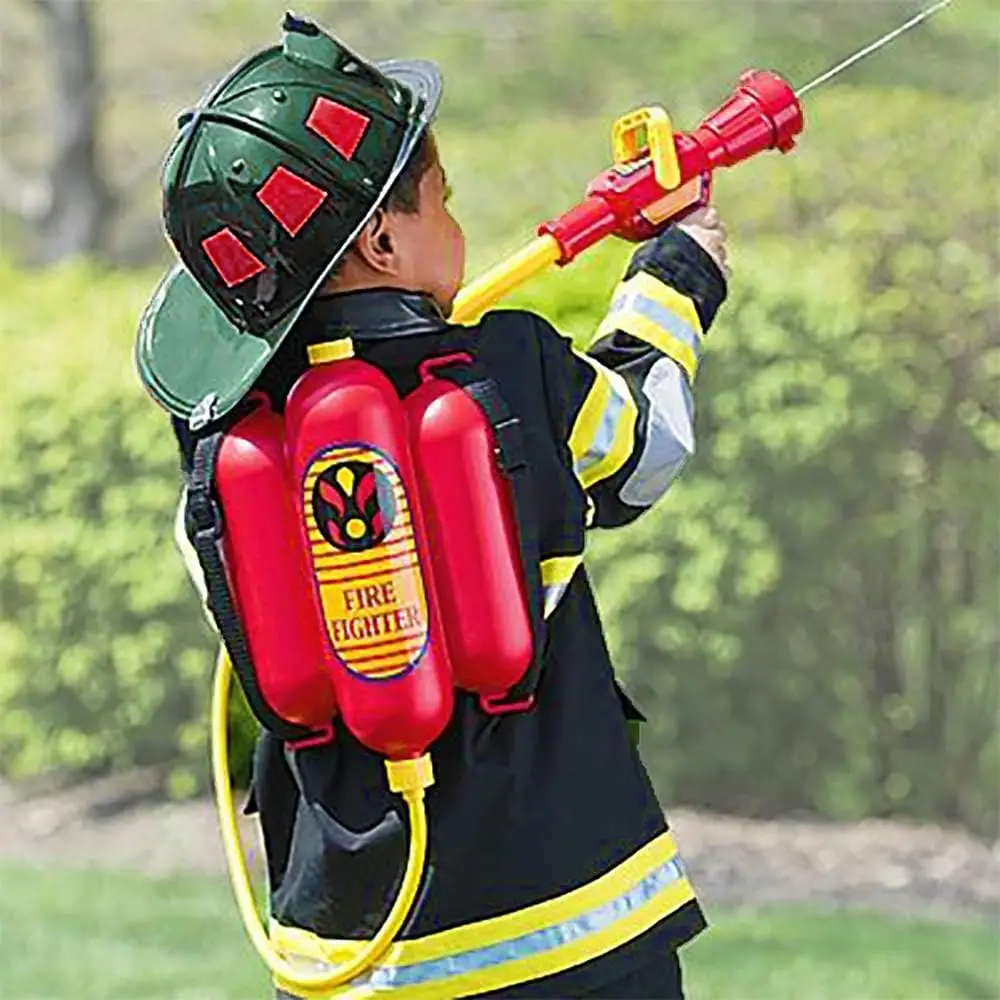 Firefighter Backpack Water Gun Blaster for Kids- Tank With Hose Shooter, Super Water Squirt Suitable for Outdoor Play Boys & Girls, Fireman Pretend Play - Image 2