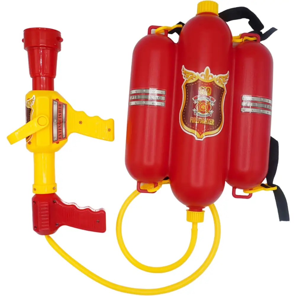 Firefighter Backpack Water Gun Blaster for Kids- Tank With Hose Shooter, Super Water Squirt Suitable for Outdoor Play Boys & Girls, Fireman Pretend Play - Image 3