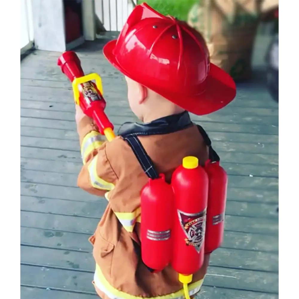 Firefighter Backpack Water Gun Blaster for Kids- Tank With Hose Shooter, Super Water Squirt Suitable for Outdoor Play Boys & Girls, Fireman Pretend Play - Image 5