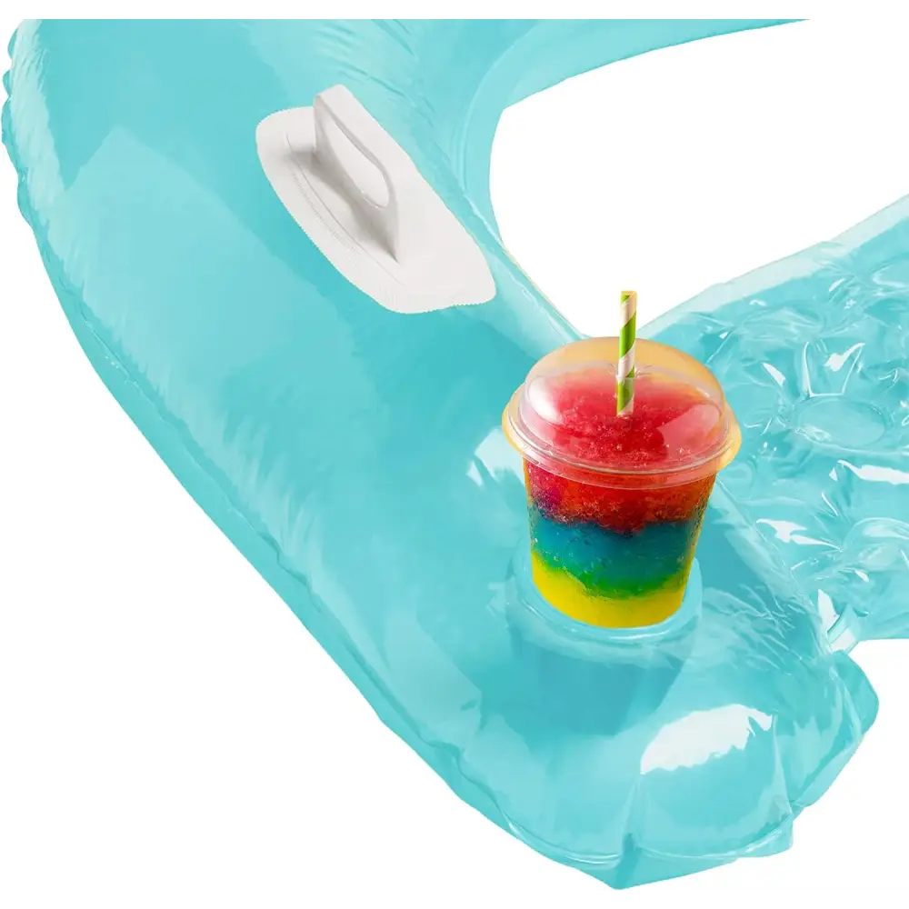 2 Pack Inflatable Pool Chair Float With Drink & Phone Holder - Image 3