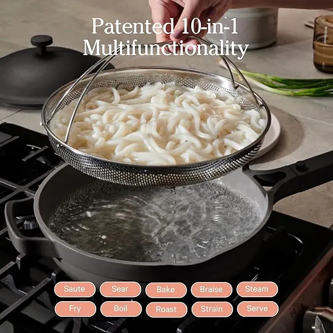 4qt Large Always Pan Gris Anthracite Set Ceramic Non-Stick - Charcoal - Image 3