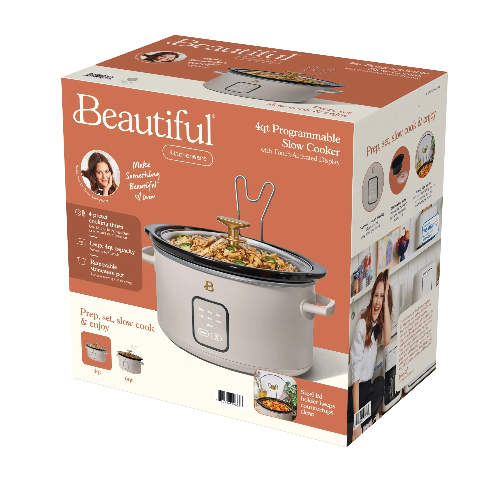 4Qt Slow Cooker with Touch-Activated Display - Taupe - Image 4