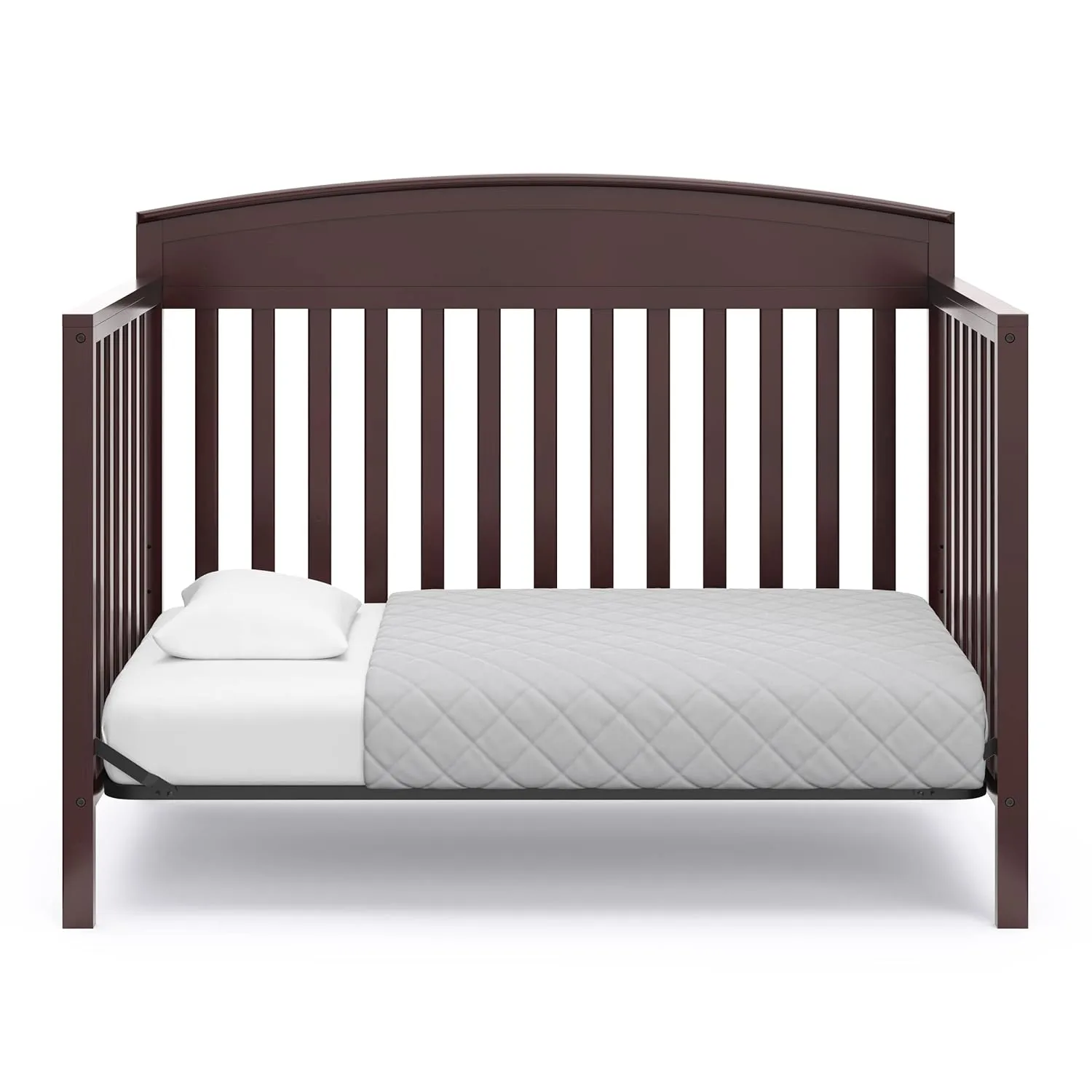 5-in-1 Convertible Baby Crib - Espresso - Image 2