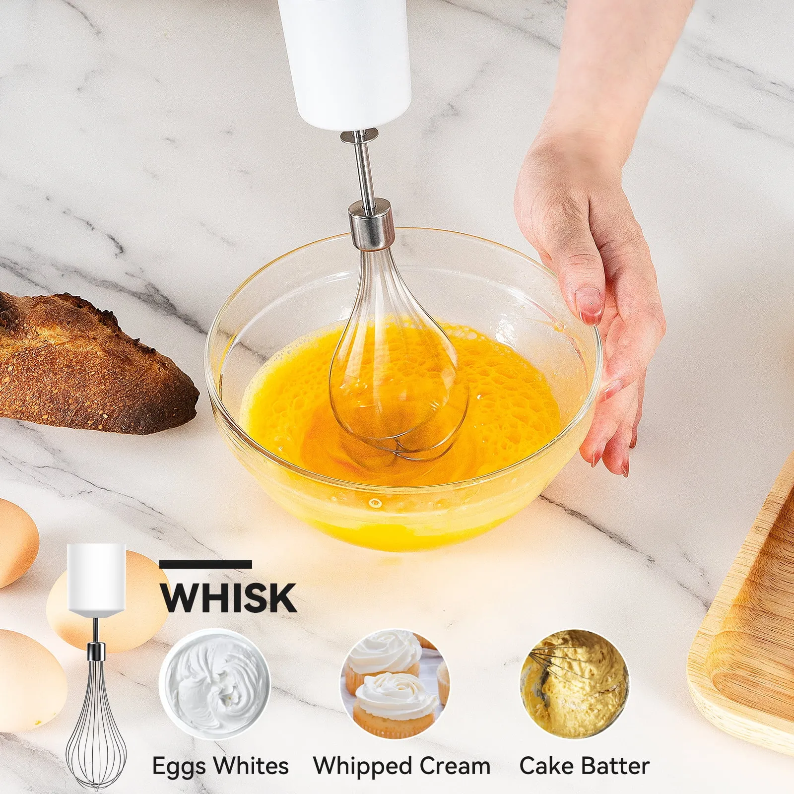 5-in-1 Immersion Hand Blender - White - Image 3