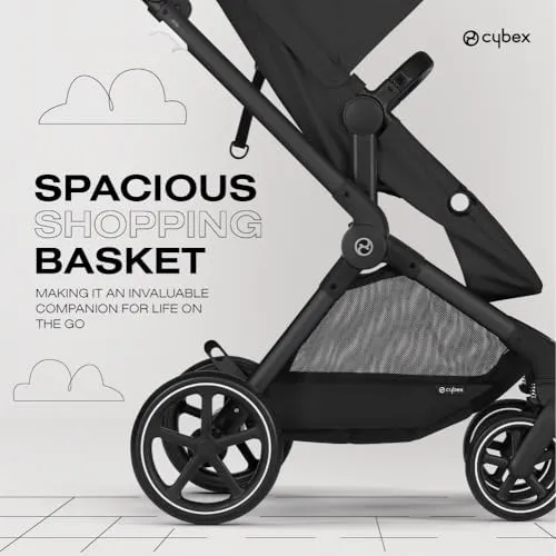 Eos 5-in-1 Travel System Stroller + Lightweight Aton G Infant Car Seat - Lava Grey - Image 6