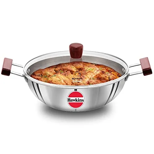 5 Liter Stainless Steel Tri-Ply Deep-Fry Pan with Glass Lid - Image 2