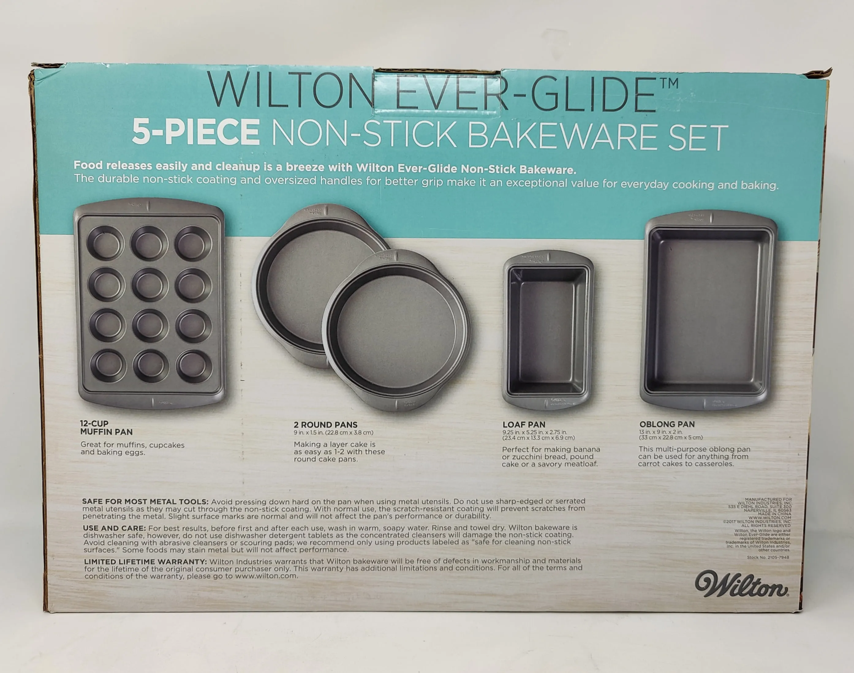 5-Piece Non-Stick Bakeware Set - Silver - Image 5