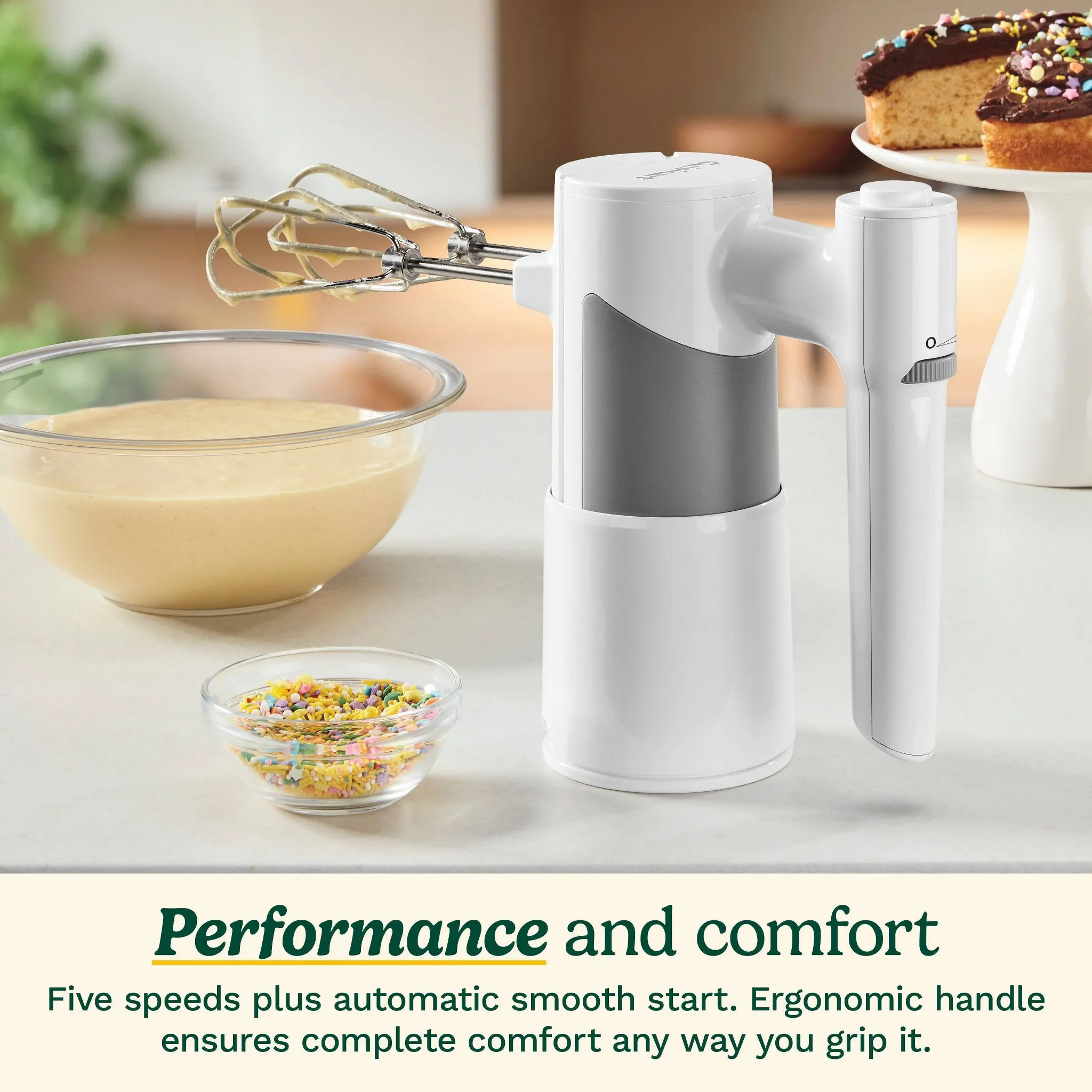5-Speed Ergonomic Hand Mixer with Storage Case - Image 3