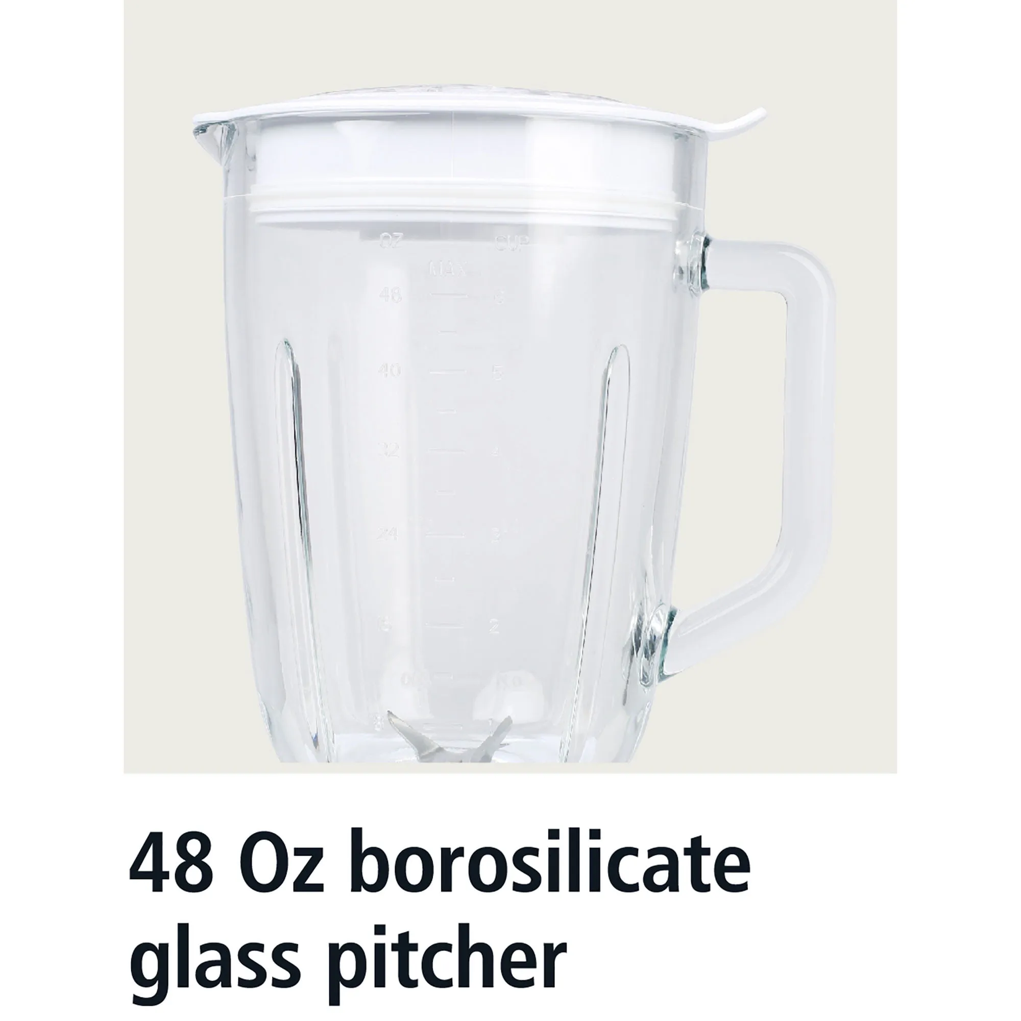 5 Speed Glass Blender - White - Image 4