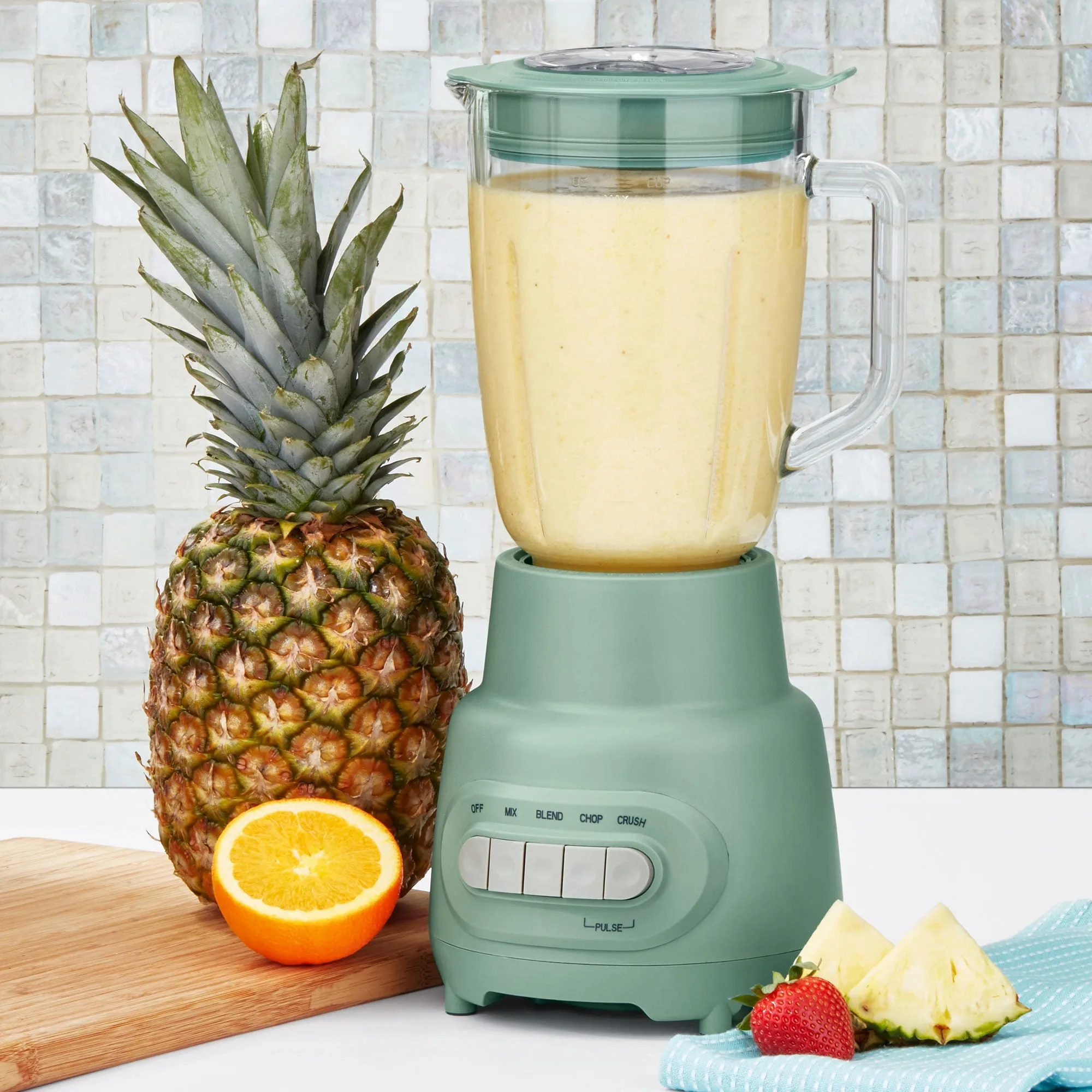 5-Speed Glass Blender with 48 Oz Jar - Green - Image 2
