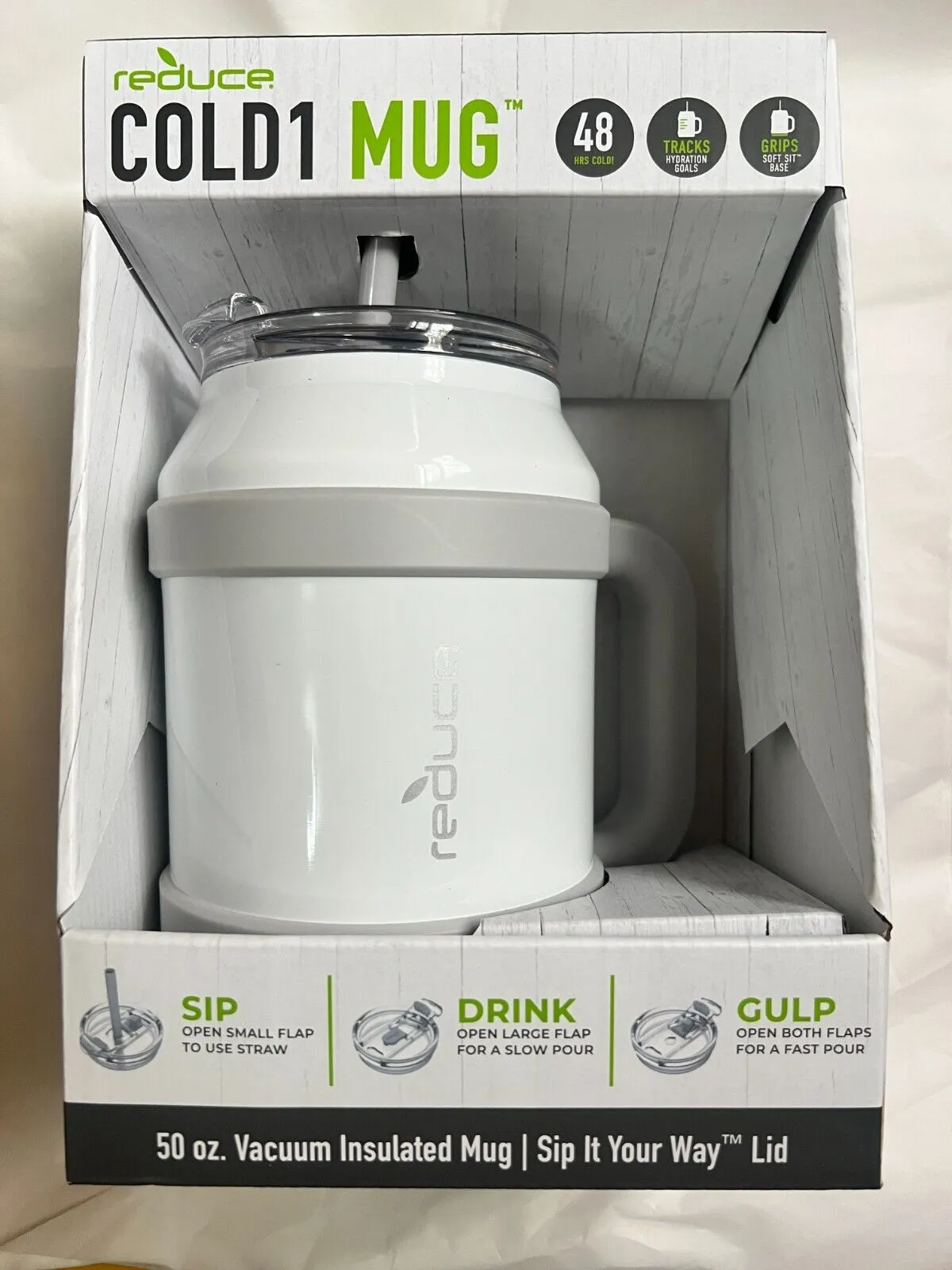50 oz Stainless Steel Tumbler - White