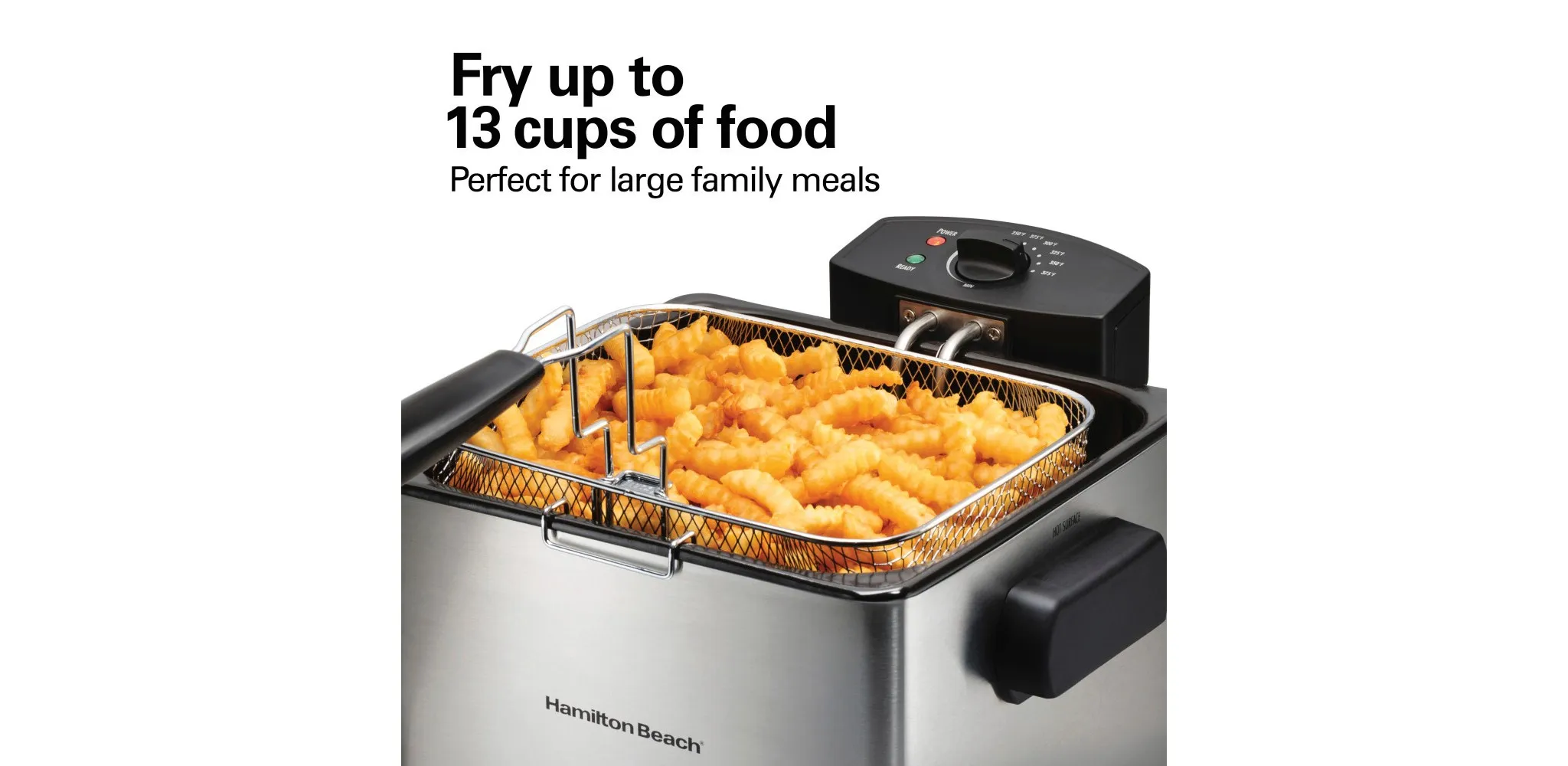 5.2qt Deep Fryer 35042: Aluminum Electric Oil Fryer, Dishwasher-Safe Parts, 1800W, Gray - Image 2