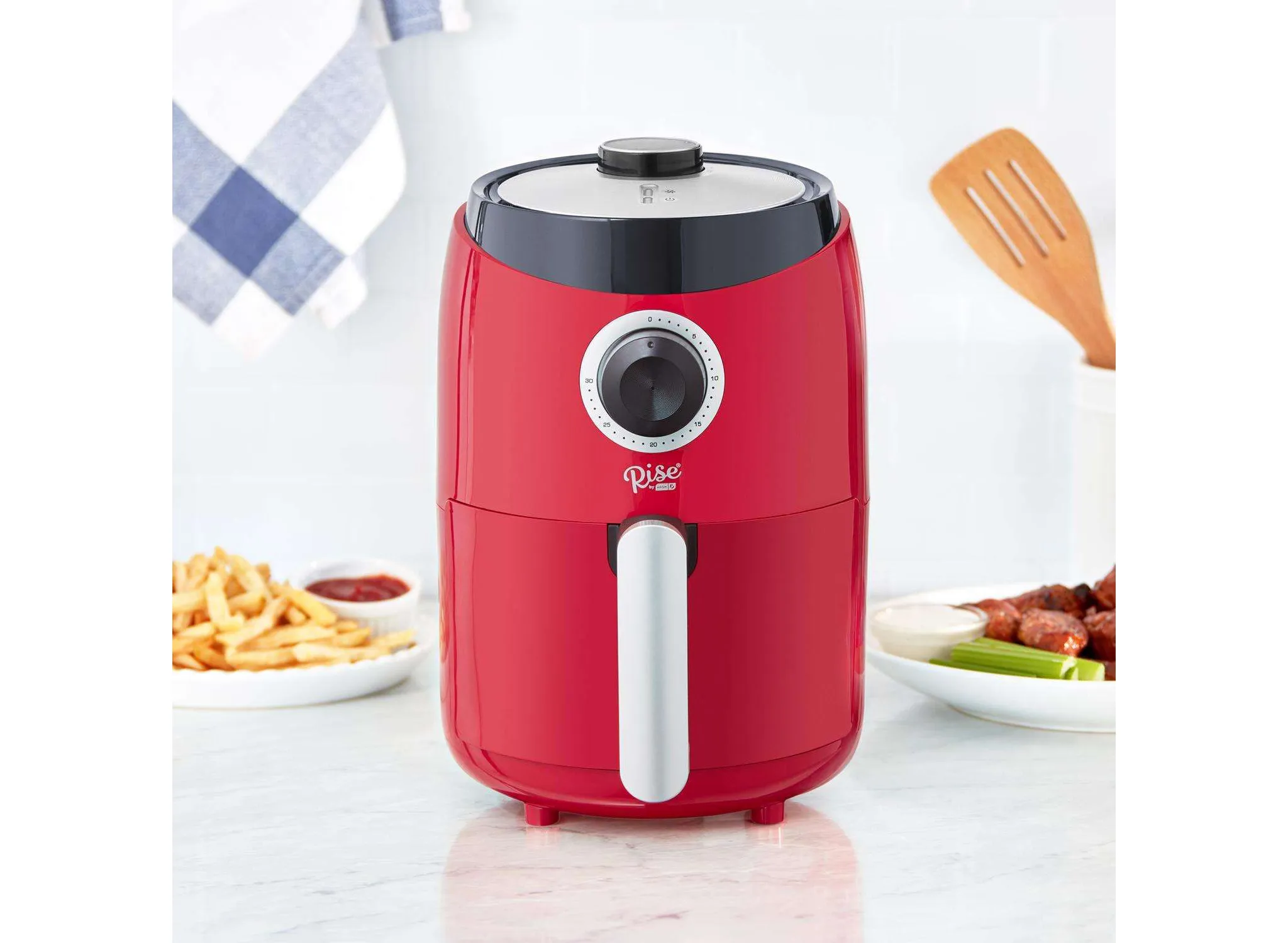 5.3qt Rise by Dash Compact Air Fryer- Red - Image 4