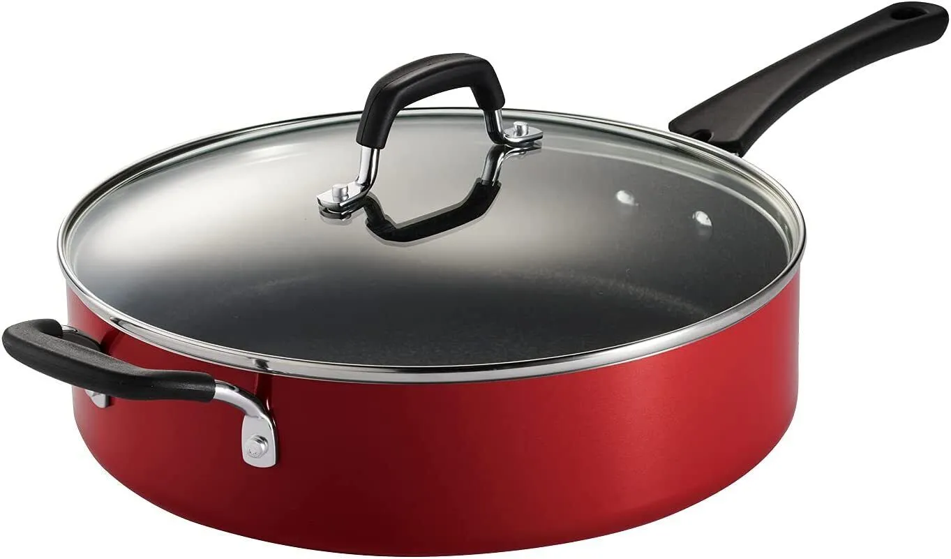 5.5 Quart Nonstick Deep Sauté Frying Pan - Red - Image 4