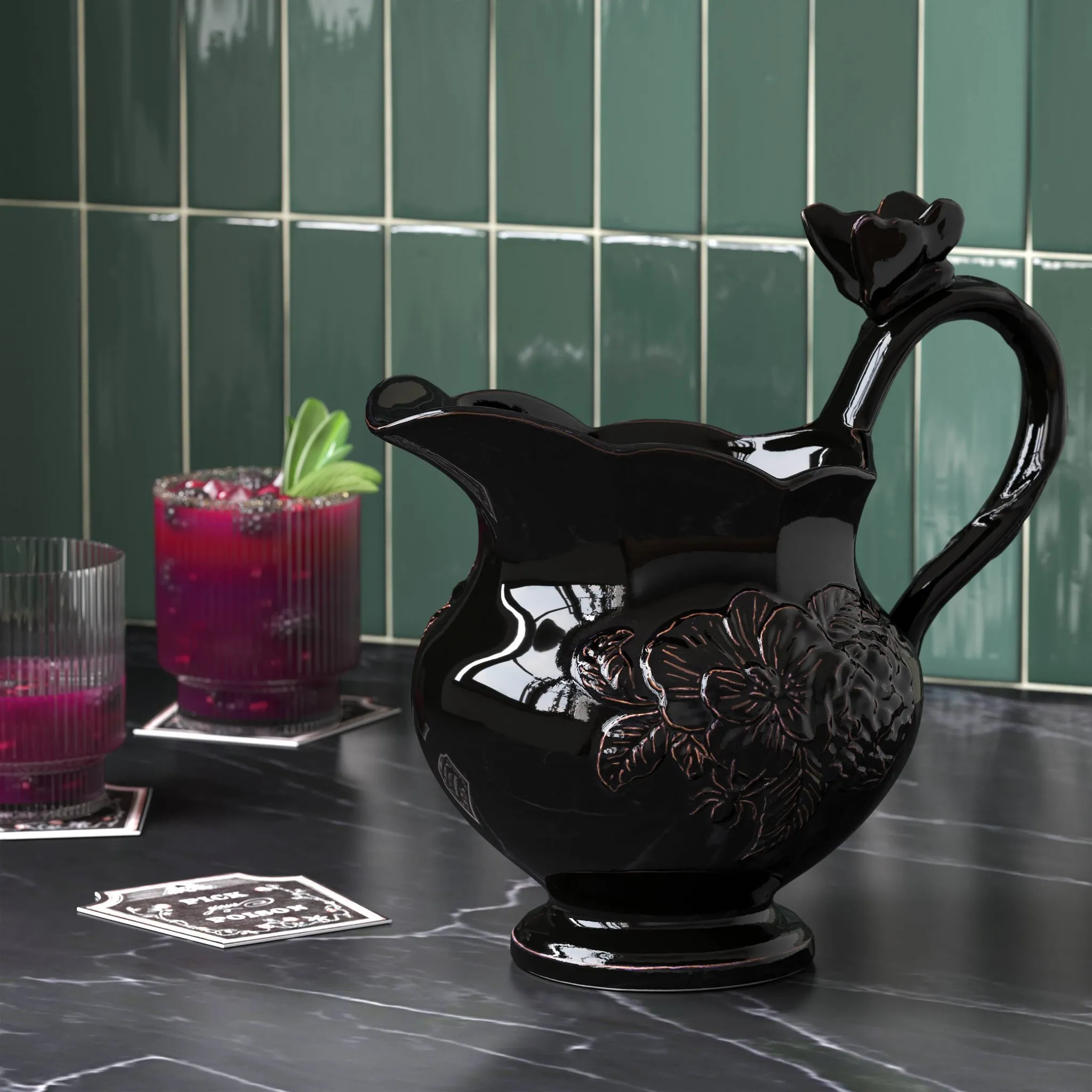 57 fl oz Stoneware Beverage Pitcher - Threshold™ - Image 2