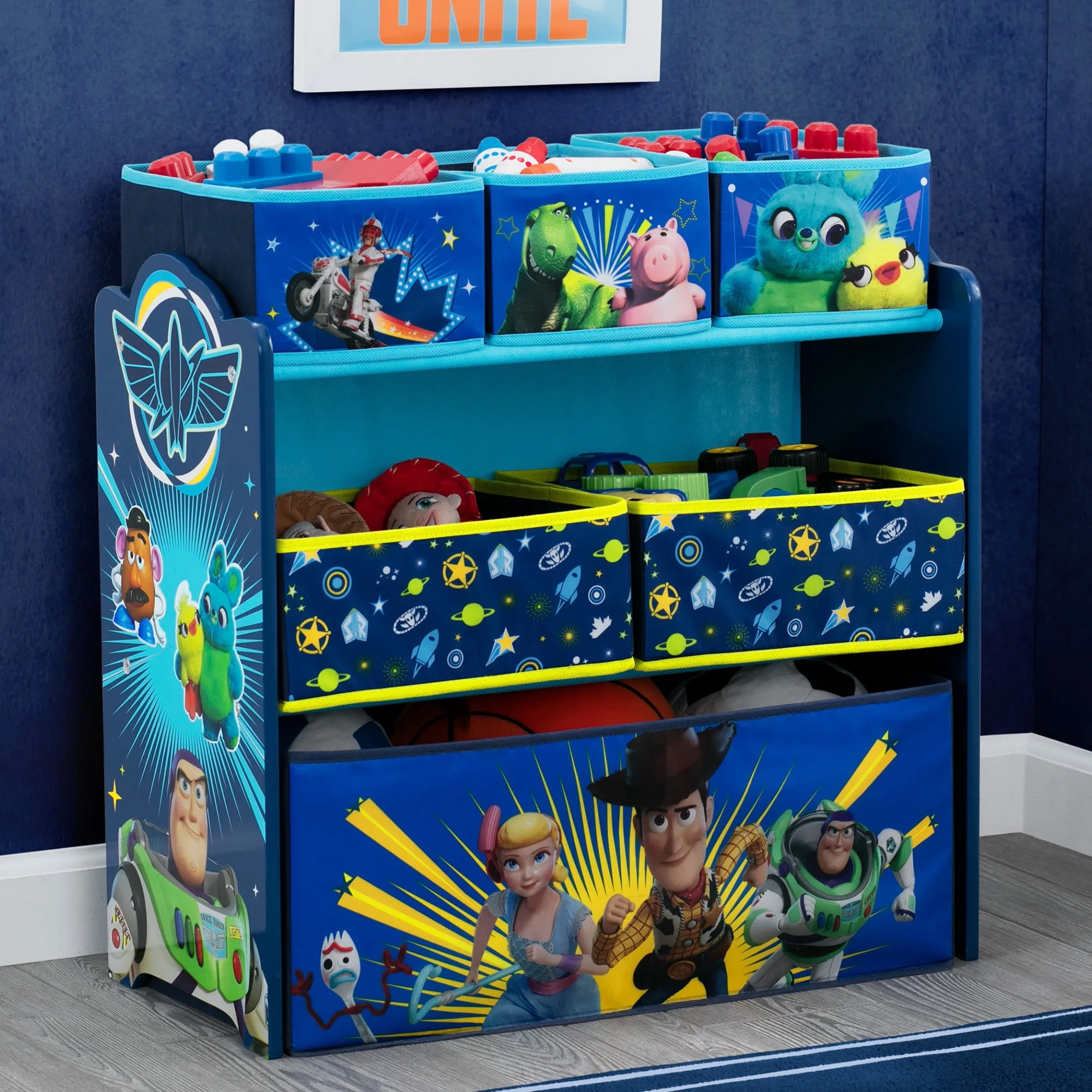 6 Bin Design and Store Toy Organizer - Pixar Toy Story 4 - Image 2