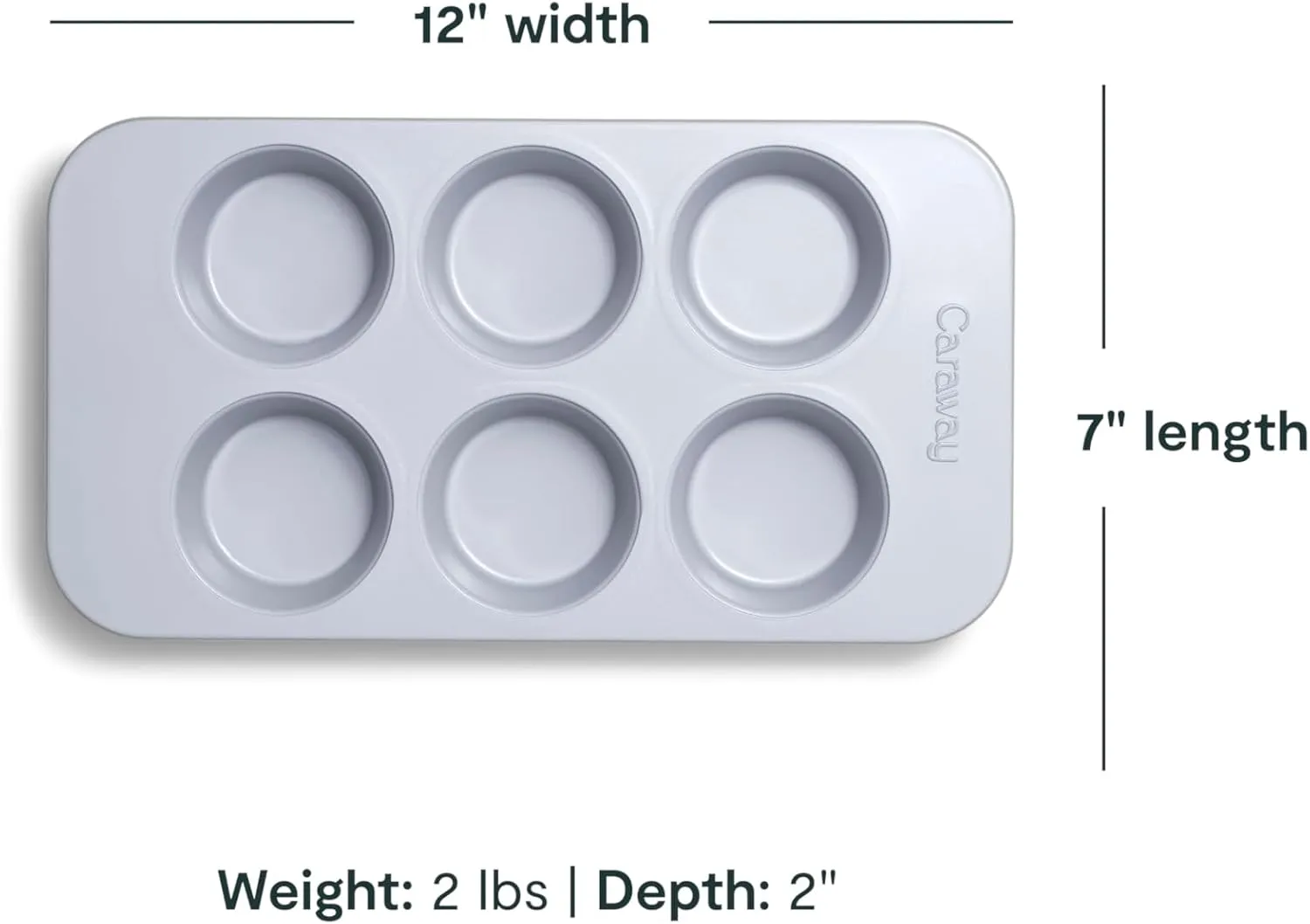 6 Cup Muffin Pan - White - Image 2