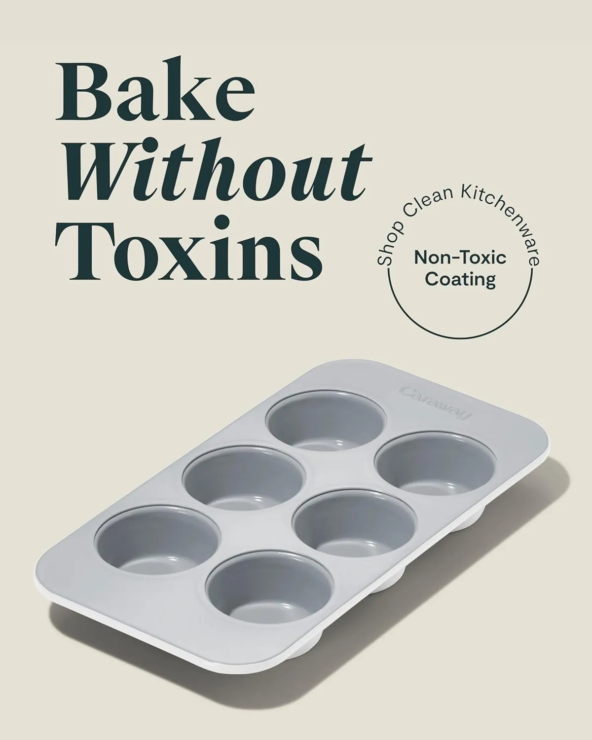 6 Cup Muffin Pan - White - Image 3