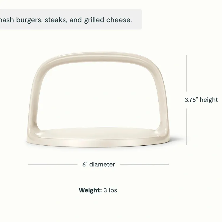 6" Grill Press - Cream - Image 2