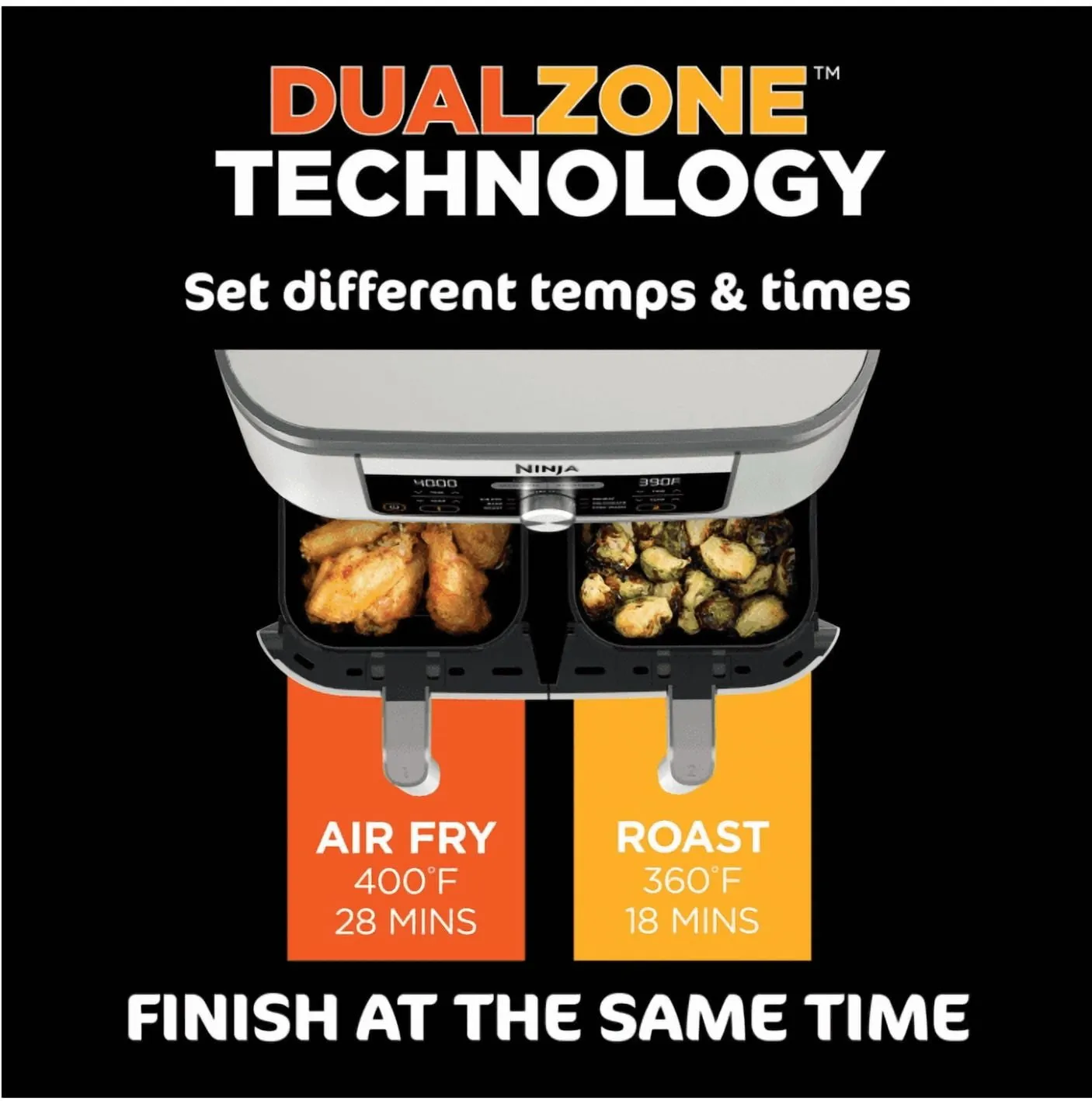 6-in-1 Air Fryer with DualZone Technology - White - Image 4