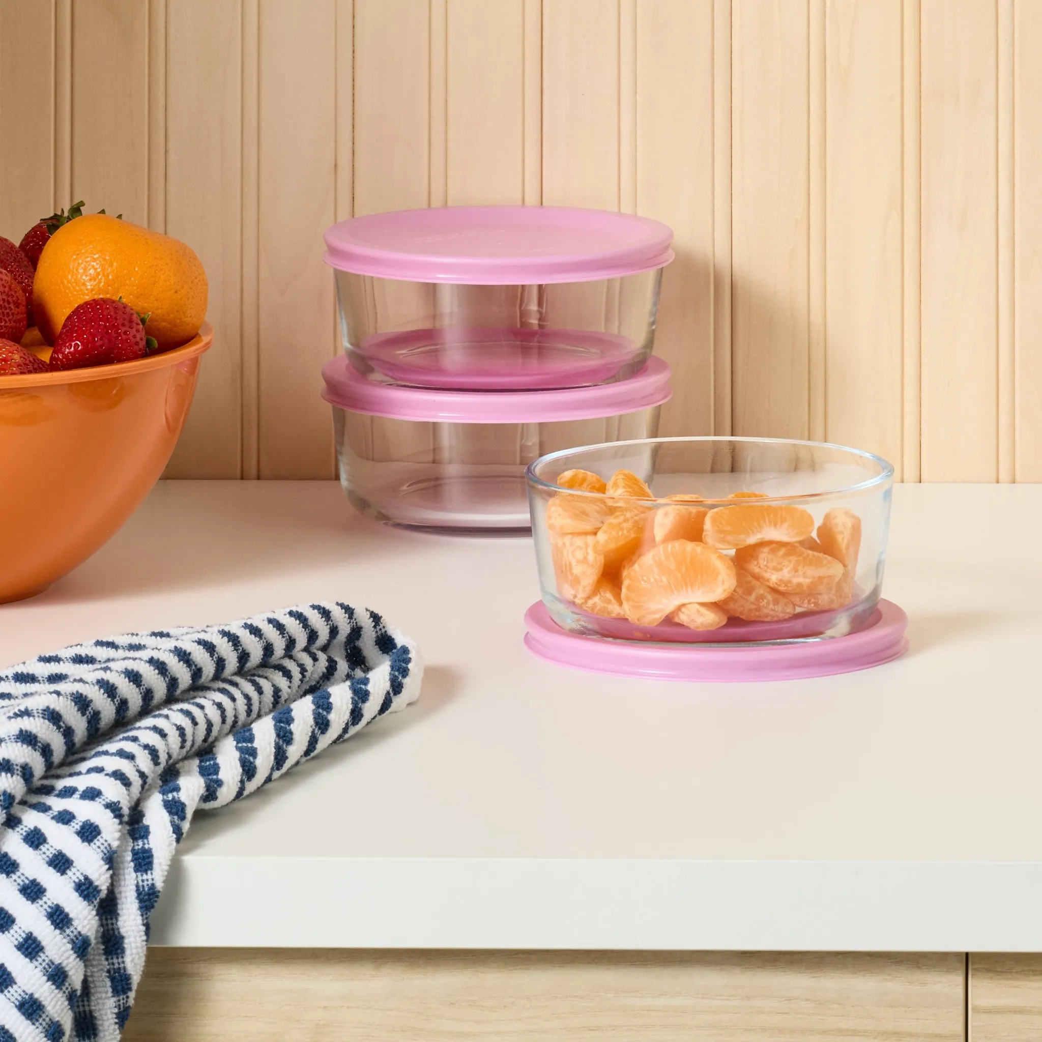 6-Piece Round Glass Food Storage Container Set - Image 2