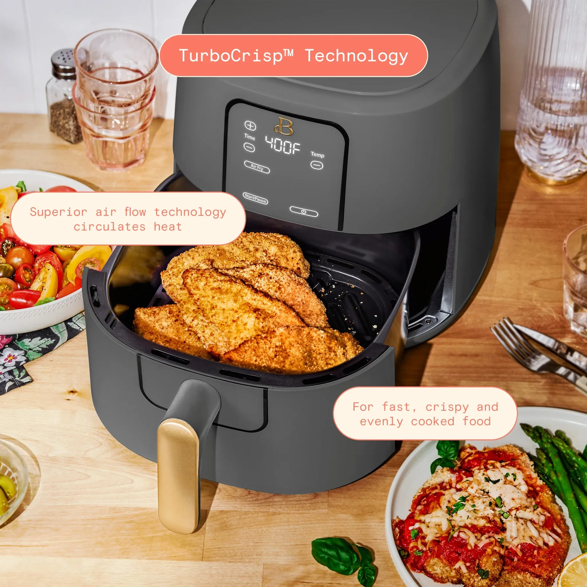 6 Qt Air Fryer - Oyster Grey - Image 2