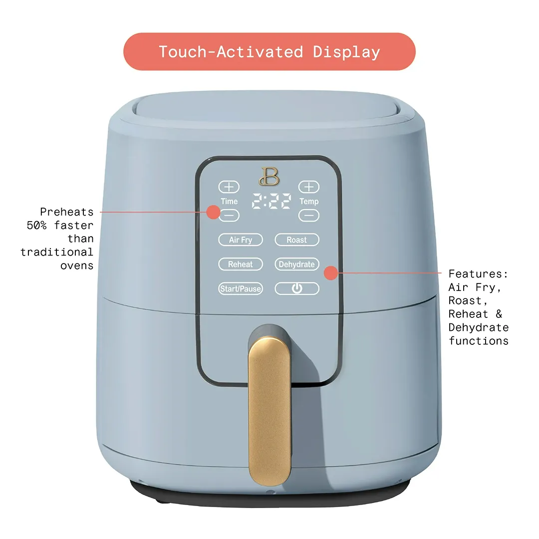 6 Quart Touchscreen Air Fryer by Drew Barrymore - Cornflower Blue - Image 8