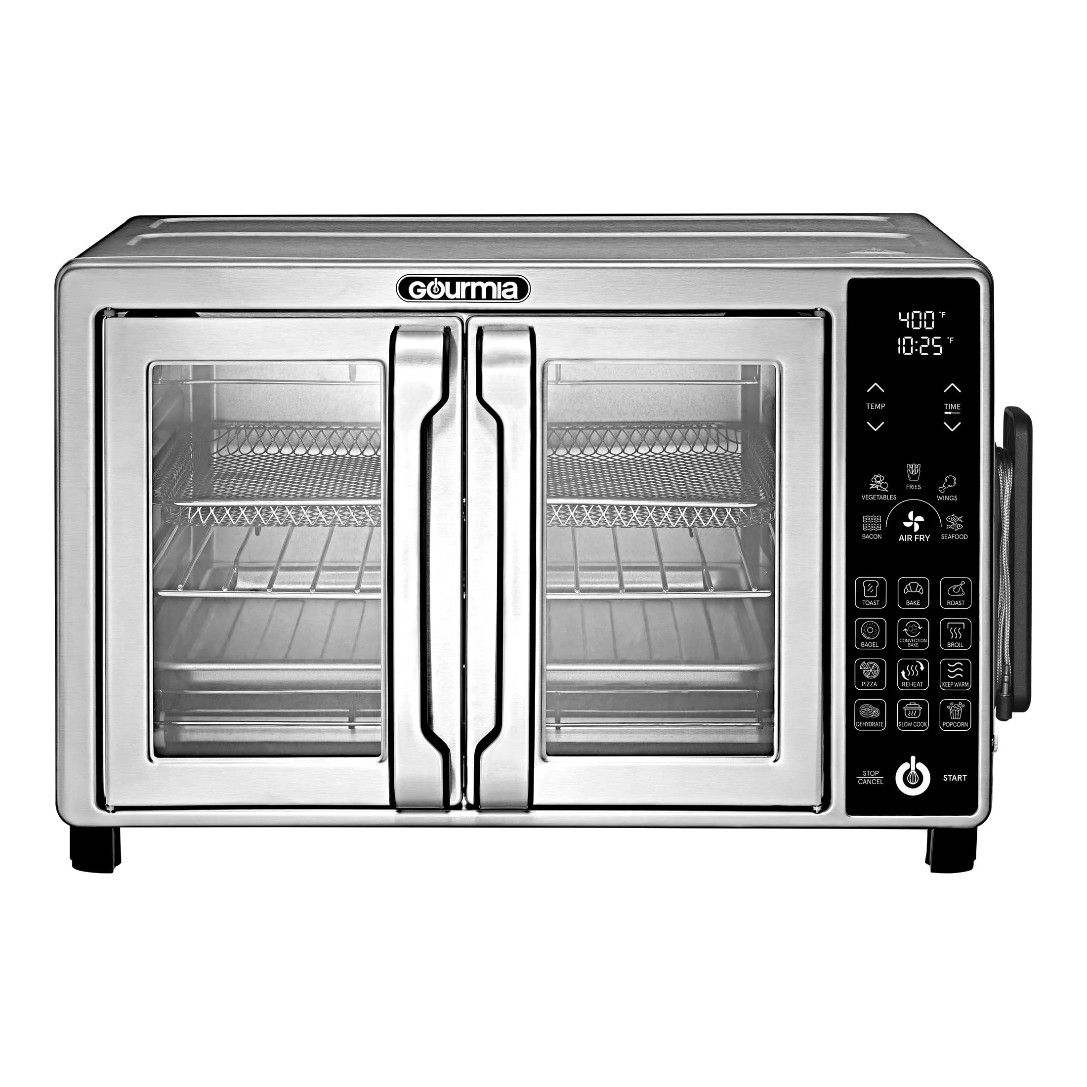 6-Slice Digital Air Fryer Oven with Integrated Probe - Silver - Image 2