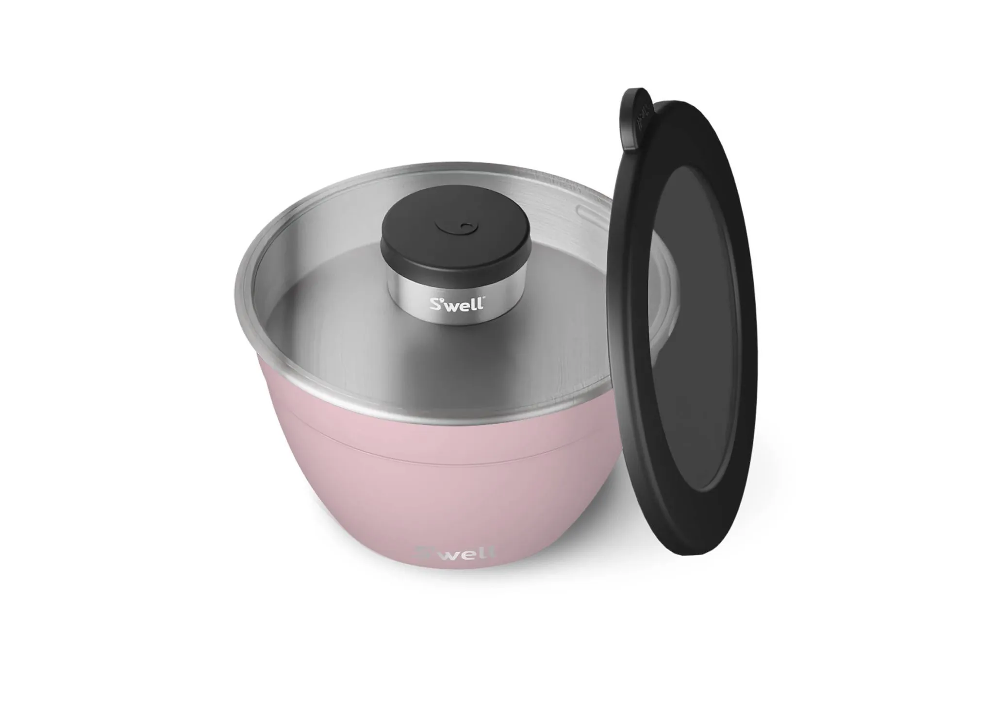 64oz Salad Bowl Kit Pink Topaz: Stainless Steel Salad Container with Silicone Lid, Dishwasher-Safe - Image 5