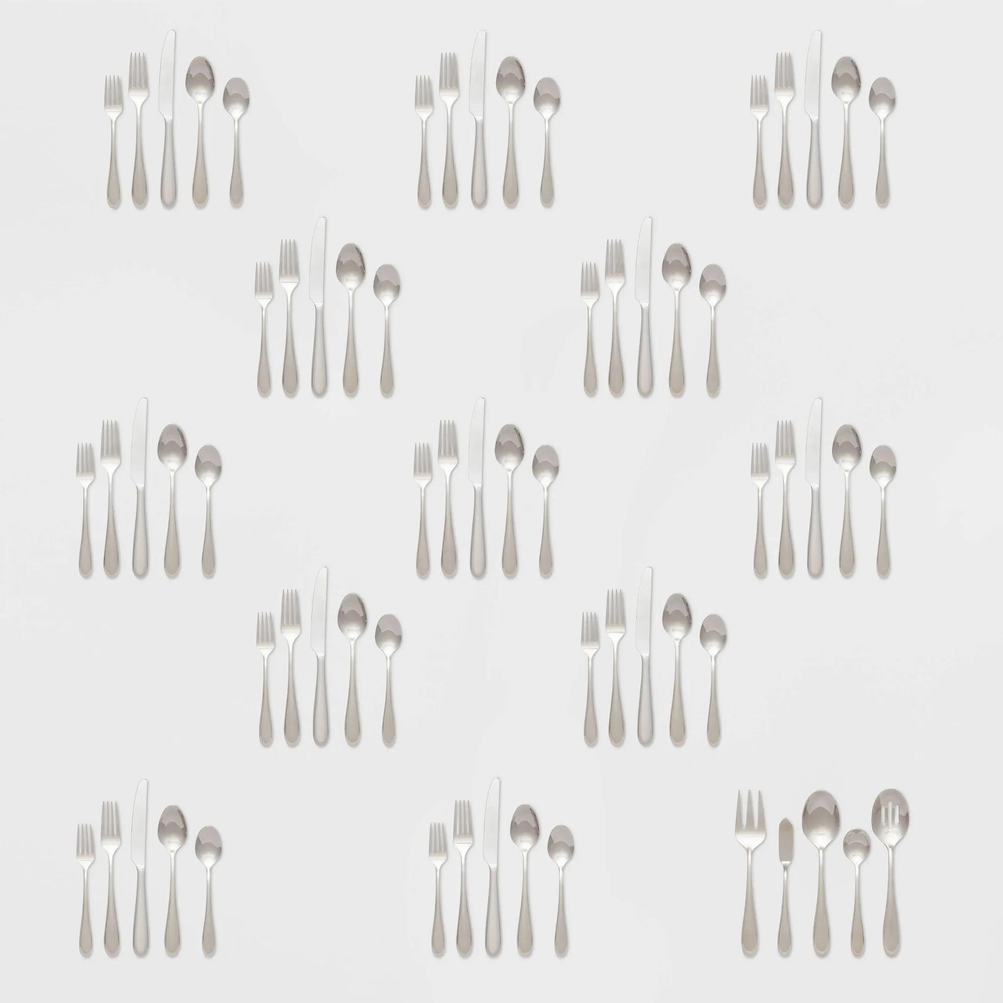 65-Piece Stainless Steel Flatware Set - Service for 12 - Image 4