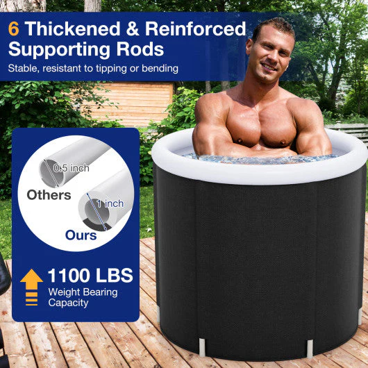 66 Gal Outdoor Ice Plunge Tub With Lid at Home - Image 7